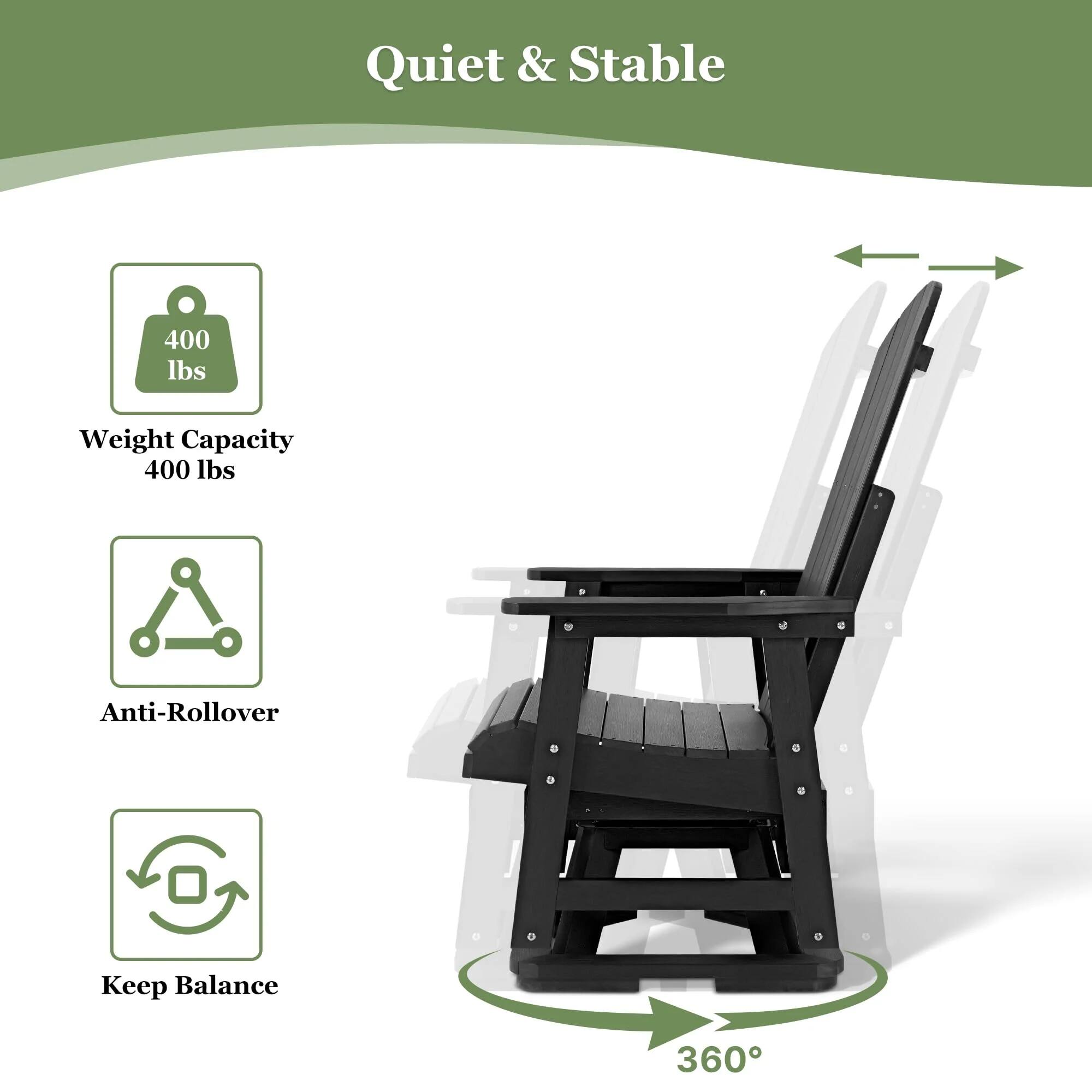 Quiet & Stable

Weight Capacity  
400 lbs

Anti-Rollover

Keep Balance

360°