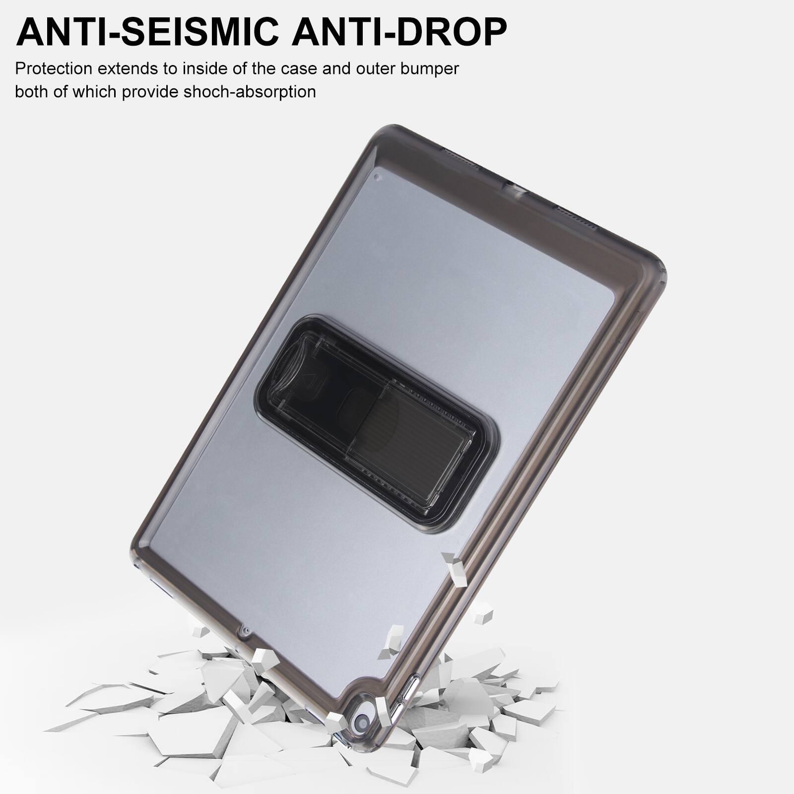 ANTI-SEISMIC ANTI-DROP  
Protection extends to inside of the case and outer bumper both of which provide shock-absorption