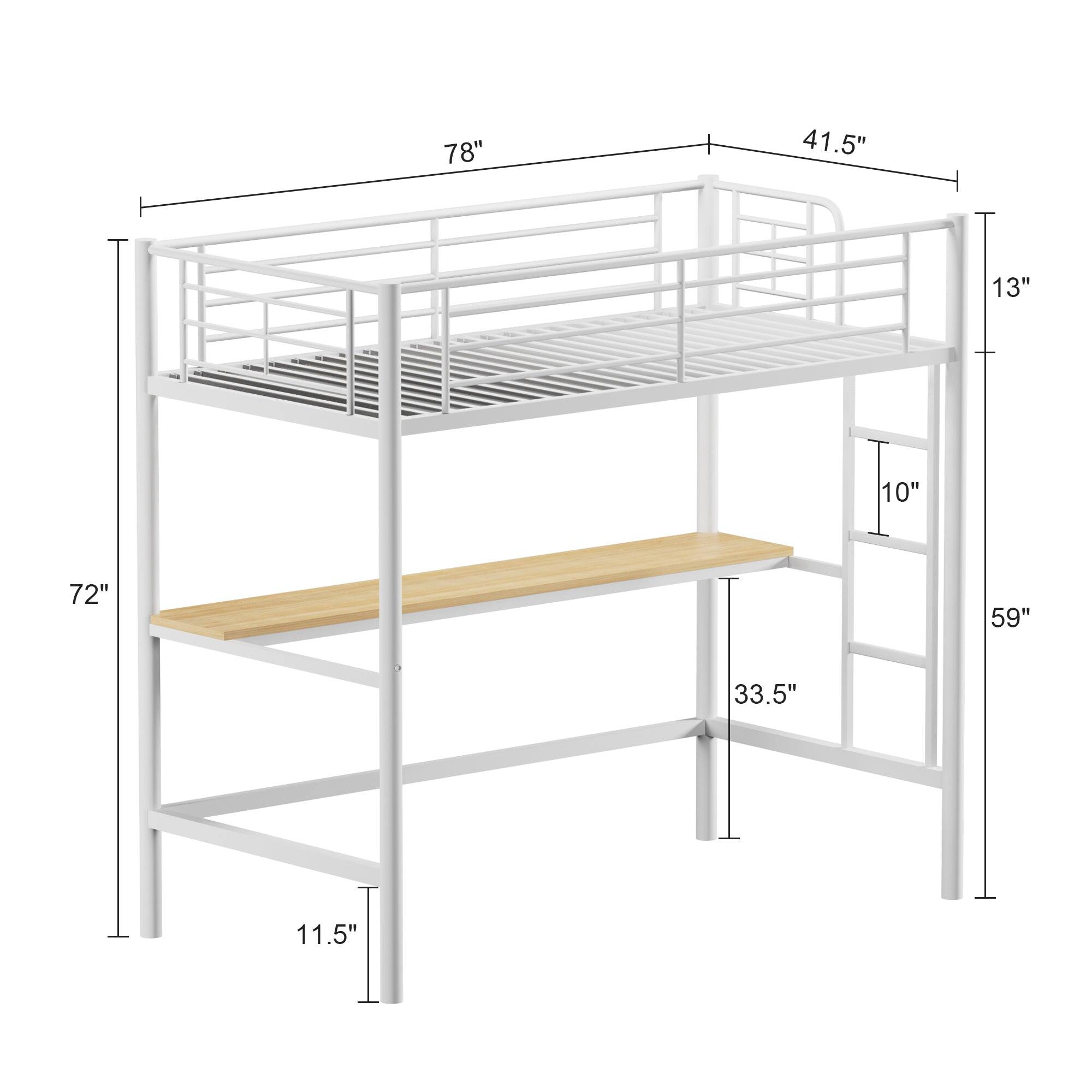 78" x 41.5" x 13"  
72" x 33.5" x 11.5"  
59" x 10"