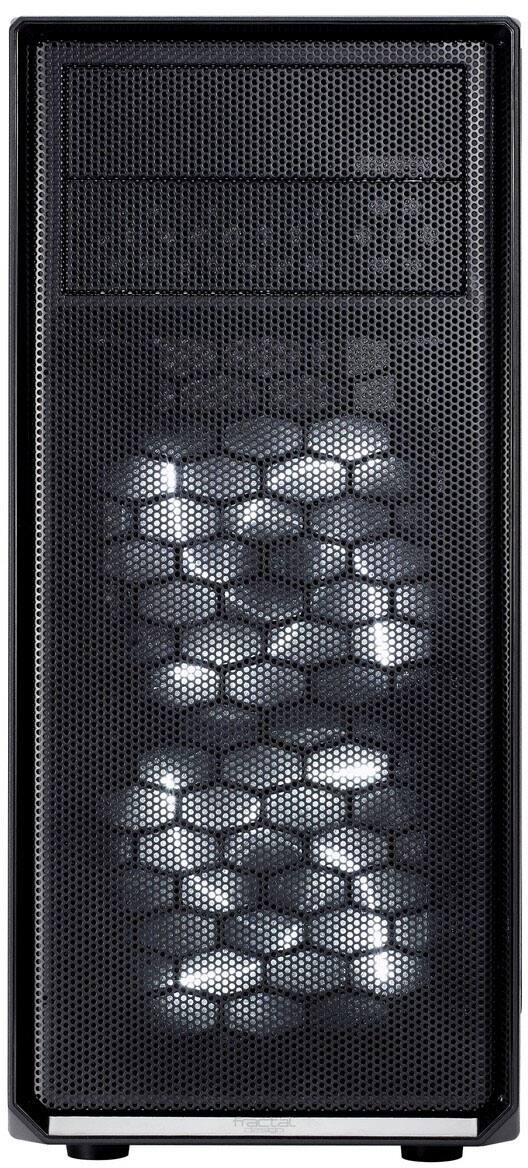 Alt View 1. Fractal Design - Focus G ATX, microATX, Mini-ITX Black Chassis with Acrylic Window Mid Tower PC Case - Black.