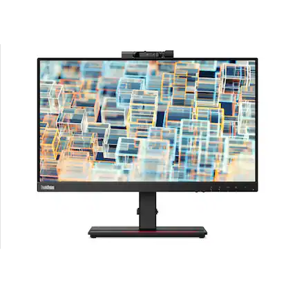 Front. Lenovo - Lenovo ThinkVision T22v-20 21.5" Monitor 1920 x 1080 IPS 60Hz 4ms - Black.