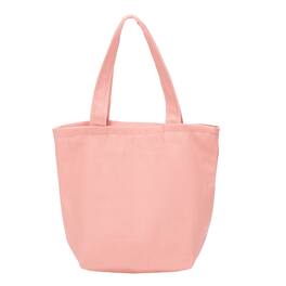 Unique Bargains - Canvas Tote Bag with Zipper, 10.2"x3.9" Grocery Bag with Handles, Cute Handbag for Birthday Gifts DIY - Pink