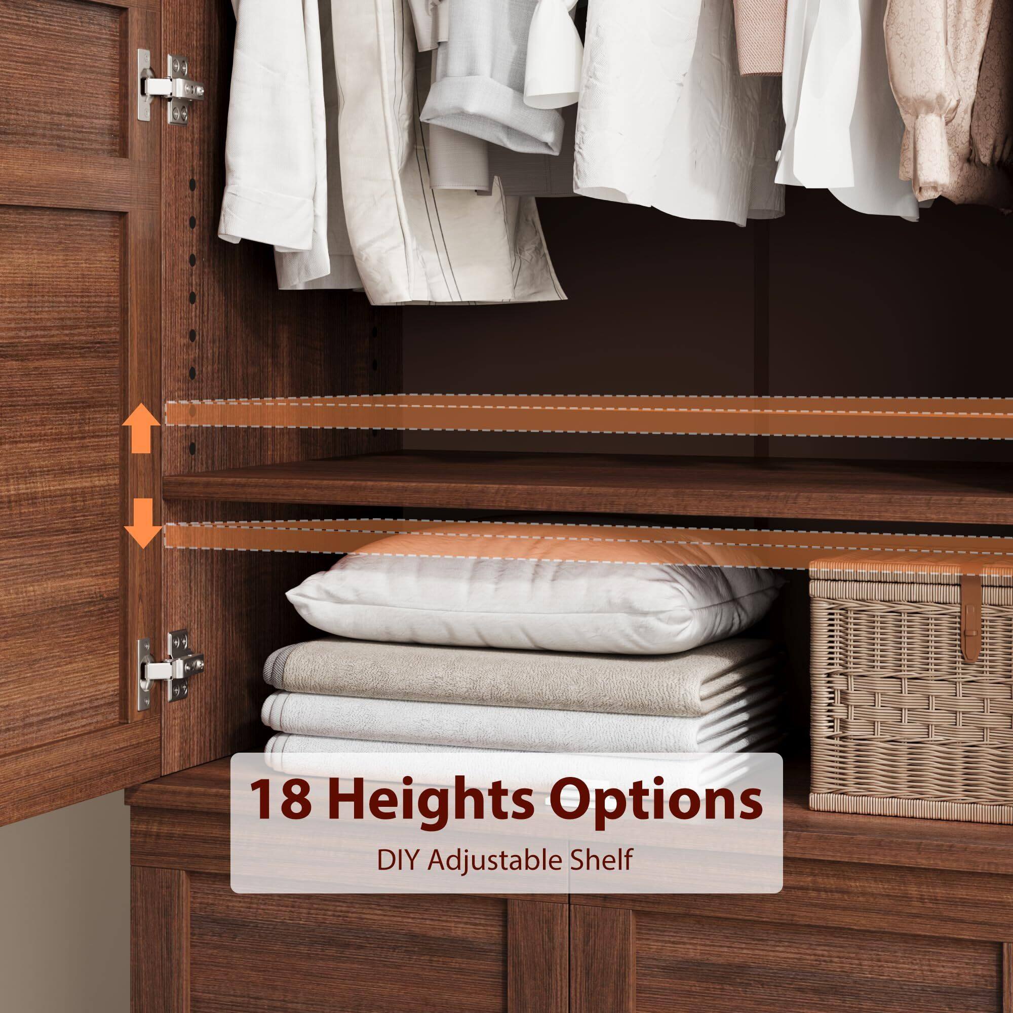 18 Heights Options  
DIY Adjustable Shelf