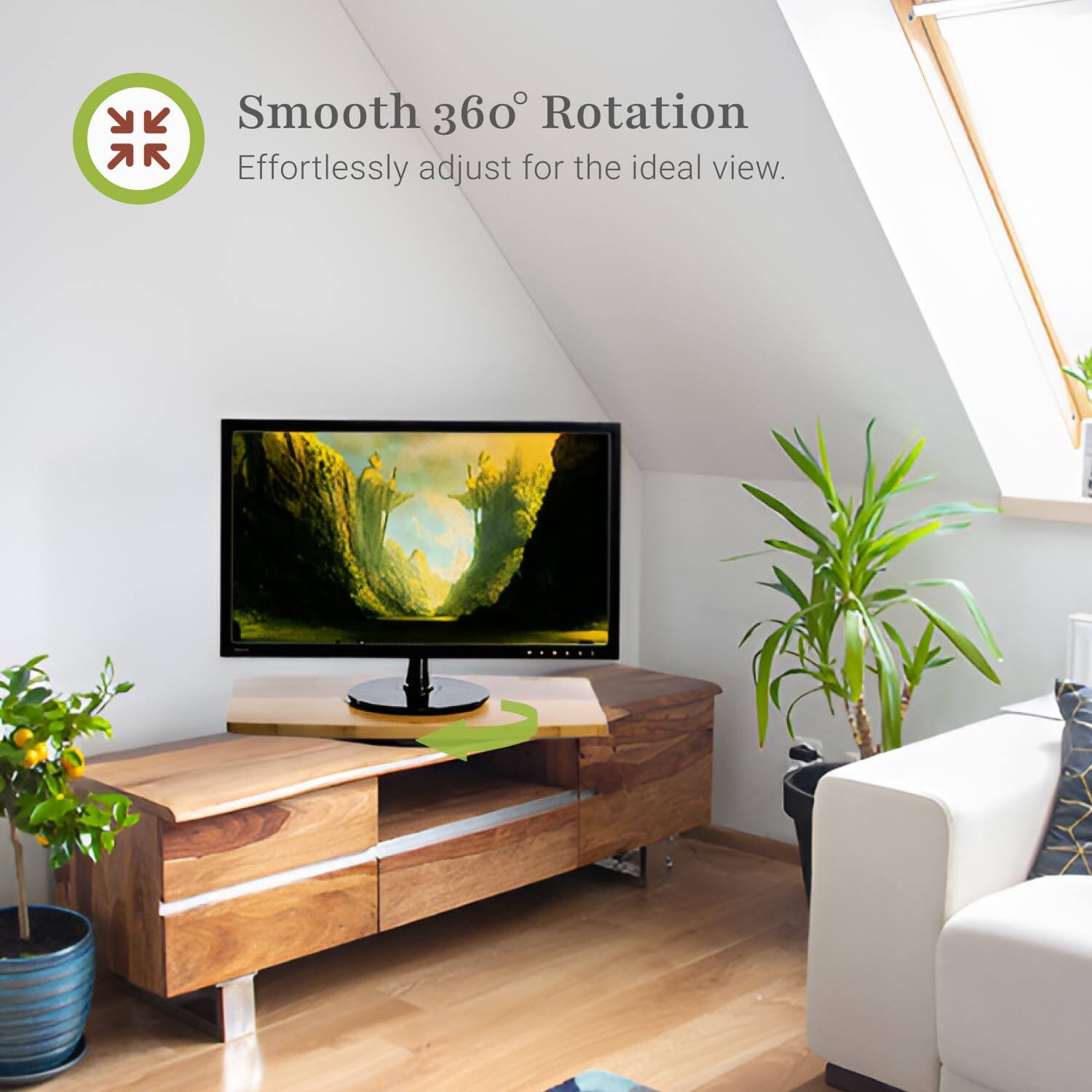 Smooth 360° Rotation  
Effortlessly adjust for the ideal view.