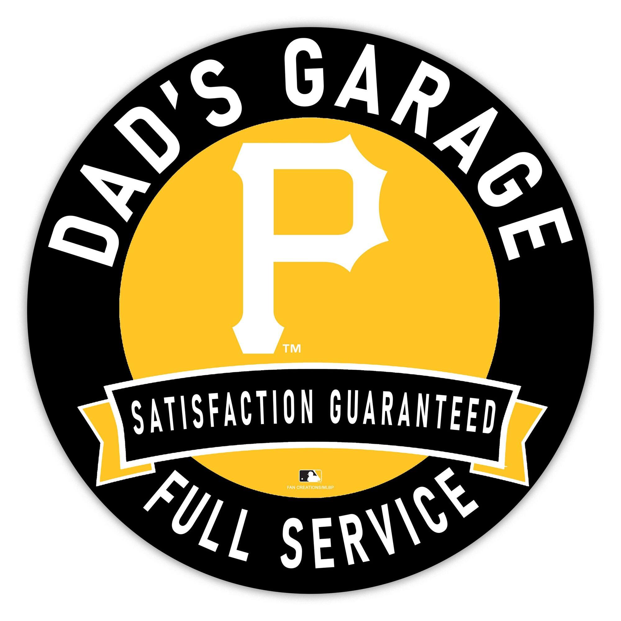 Pittsburgh Pirates 16" Dad's Garage Wood Sign
