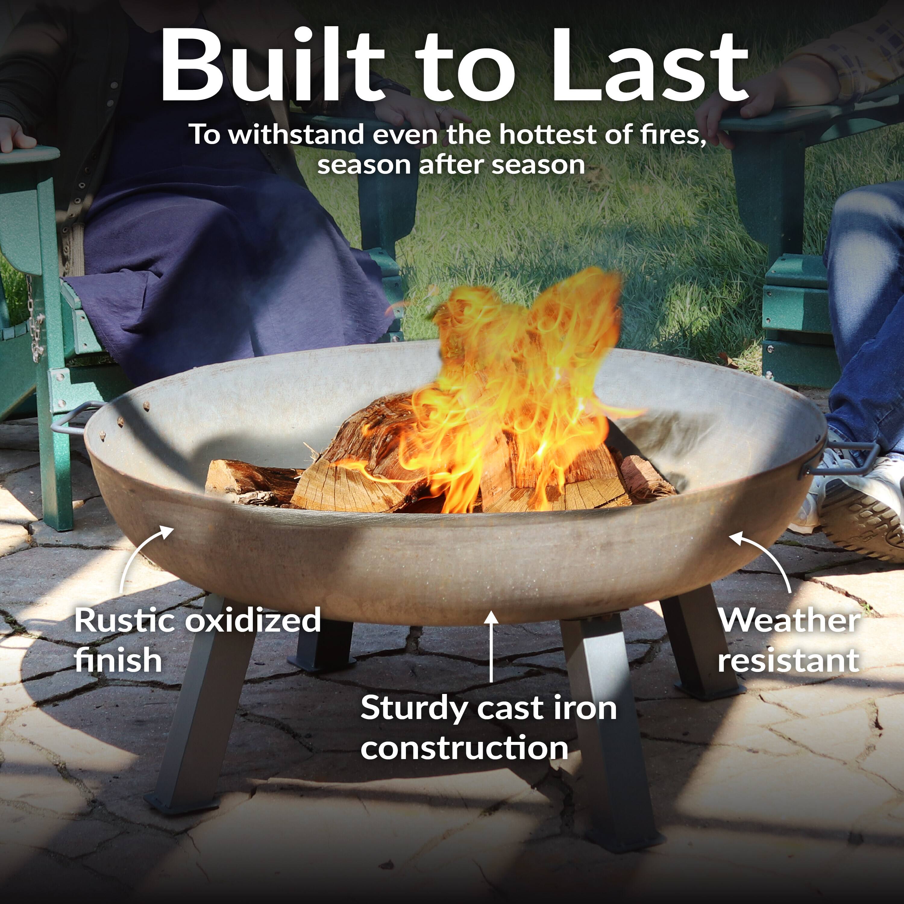 Built to Last

To withstand even the hottest of fires, season after season

- Rustic oxidized finish
- Sturdy cast iron construction
- Weather resistant