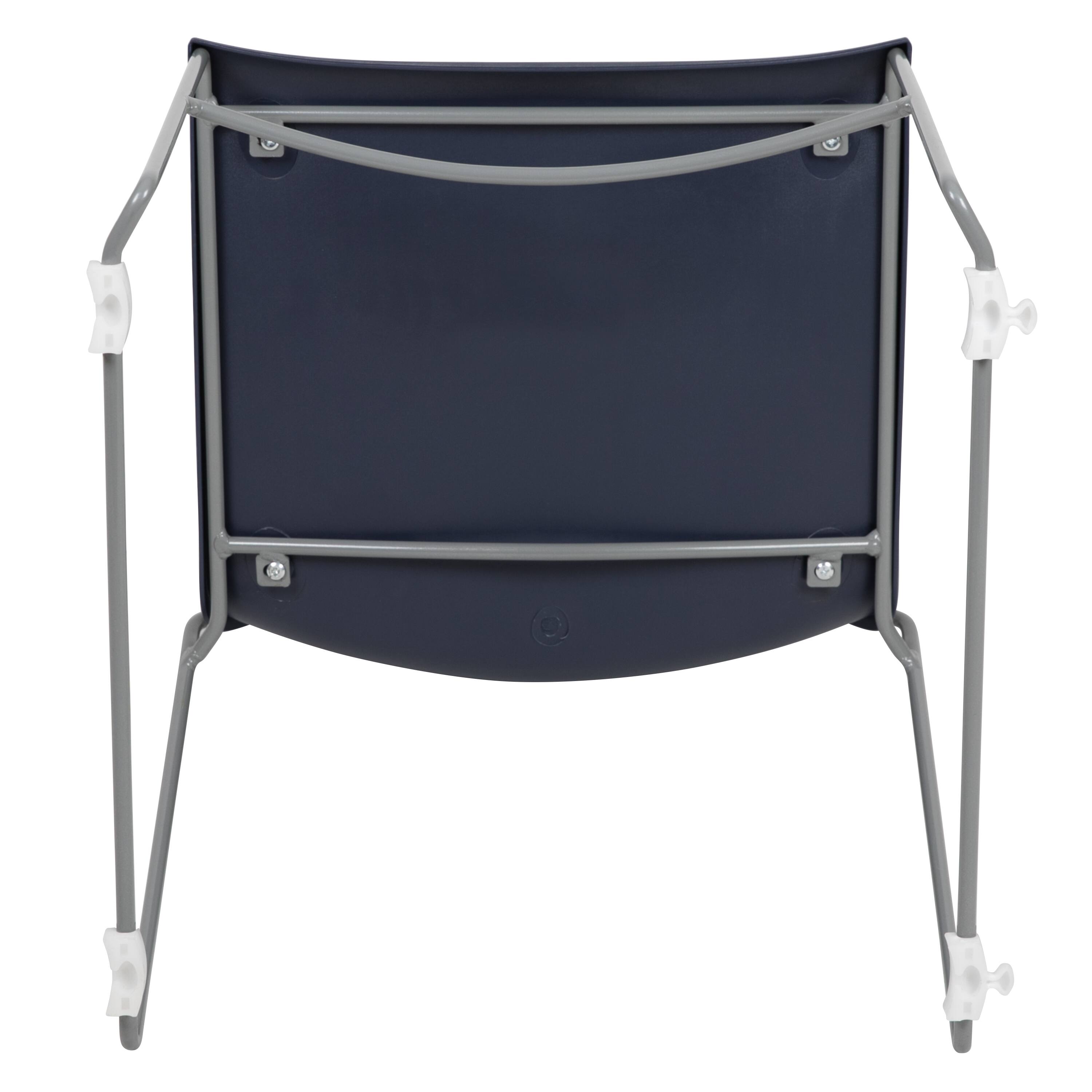 Alt View 9. Emma + Oliver - Home and Office Stack Chair with Lumbar Support and Metal Frame - Guest Chair - Navy.