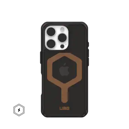 Front. UAG - Plyo Series Case with Magsafe for Apple iPhone 16 Pro - Black/Bronze.