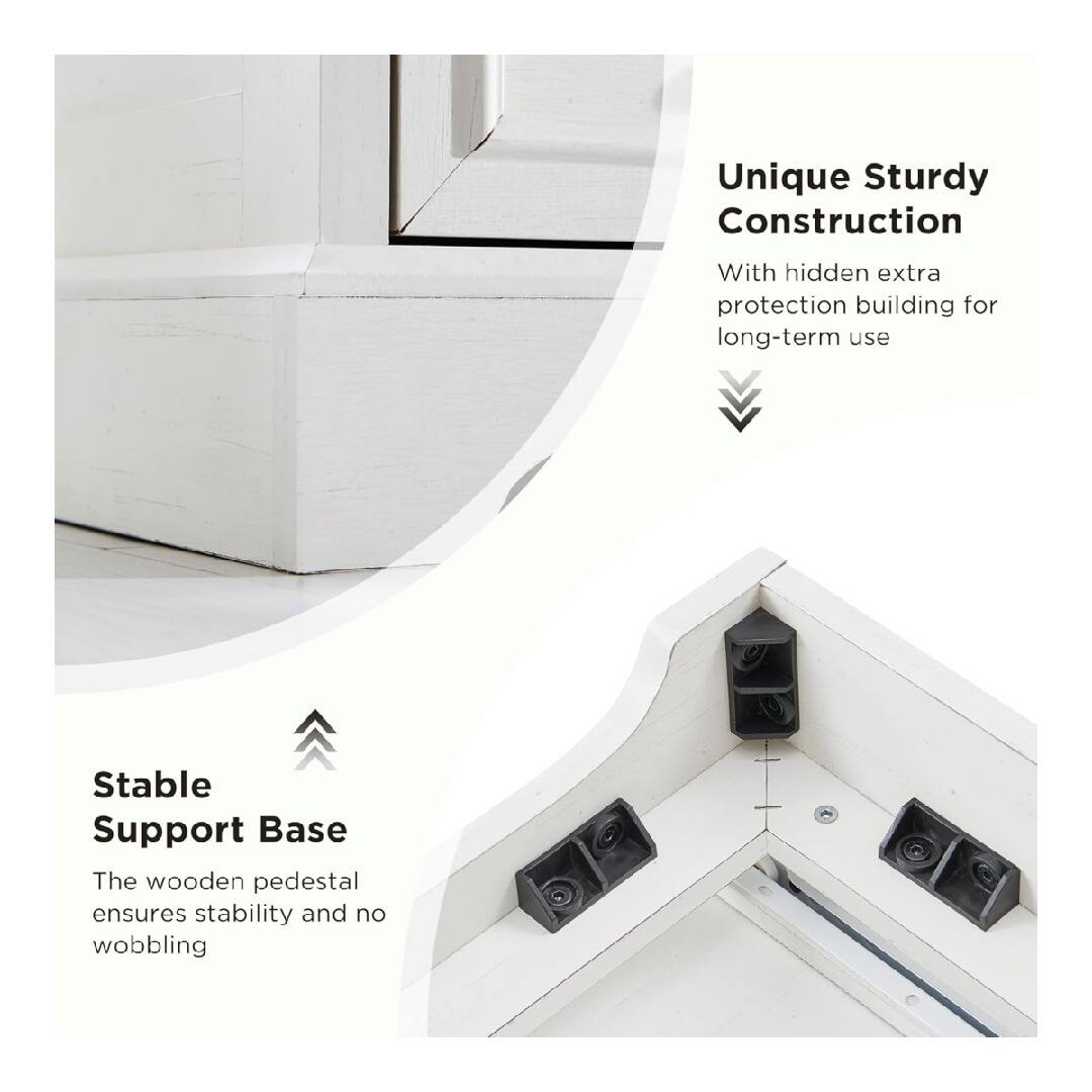 Unique Sturdy Construction  
With hidden extra protection building for long-term use  

Stable Support Base  
The wooden pedestal ensures stability and no wobbling