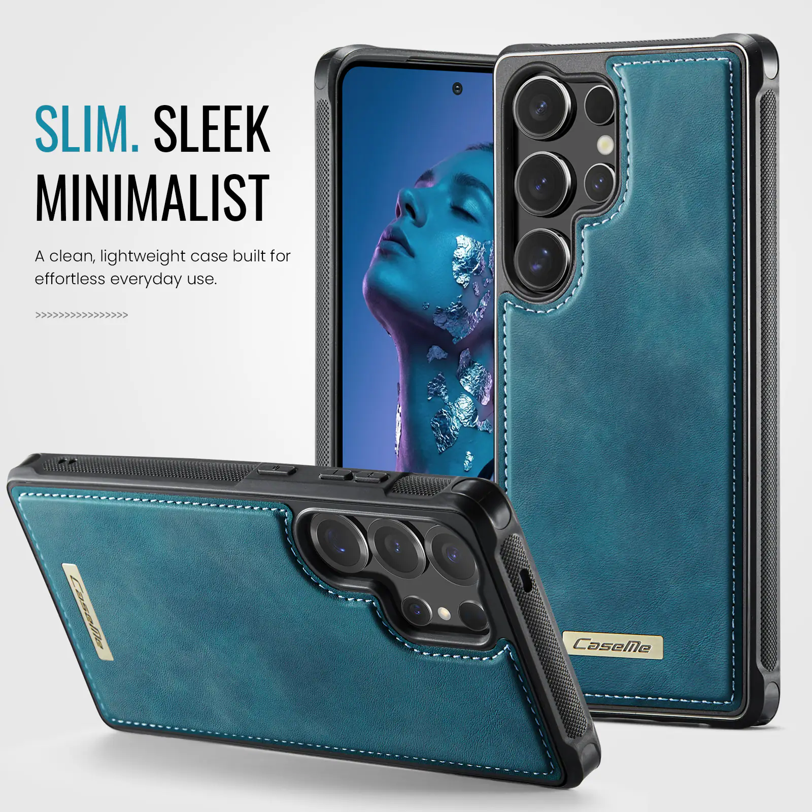 SLIM. SLEEK MINIMALIST  
A clean, lightweight case built for effortless everyday use.  
CaseMe