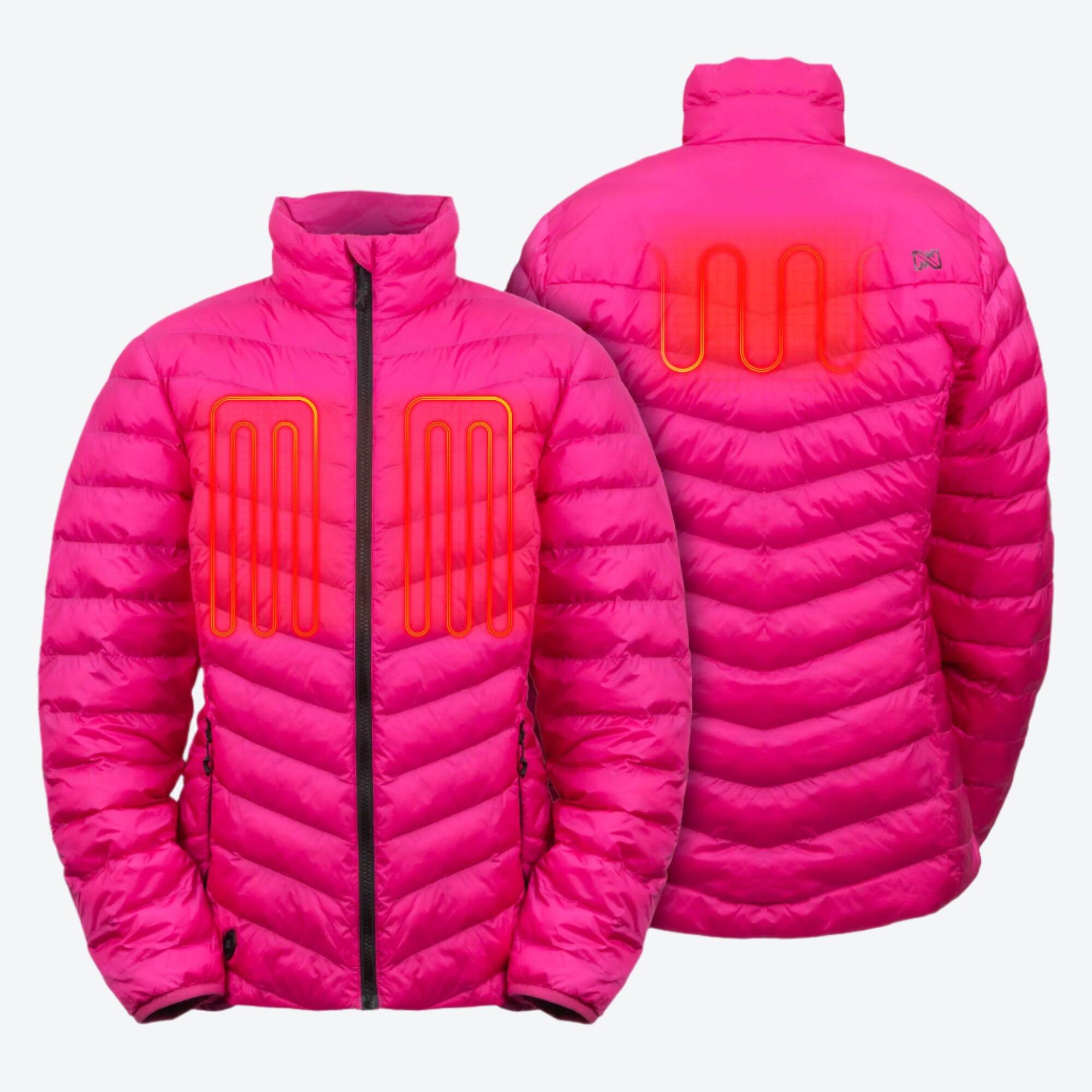 Alt View 1. Mobile Warming - Women's Backcountry Xtera Heated Jacket - Pink.