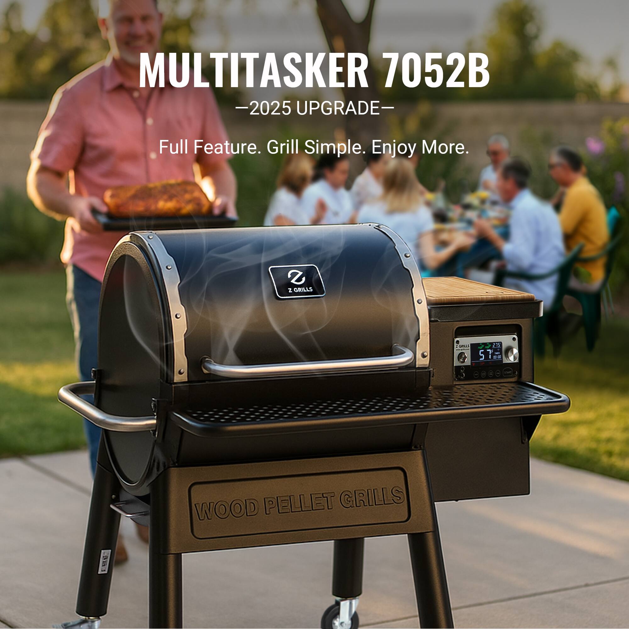 MULTITASKER 7052B -2025 UPGRADE- Full Feature. Grill Simple. Enjoy More. 57 - WOOD PELLET GRILLS