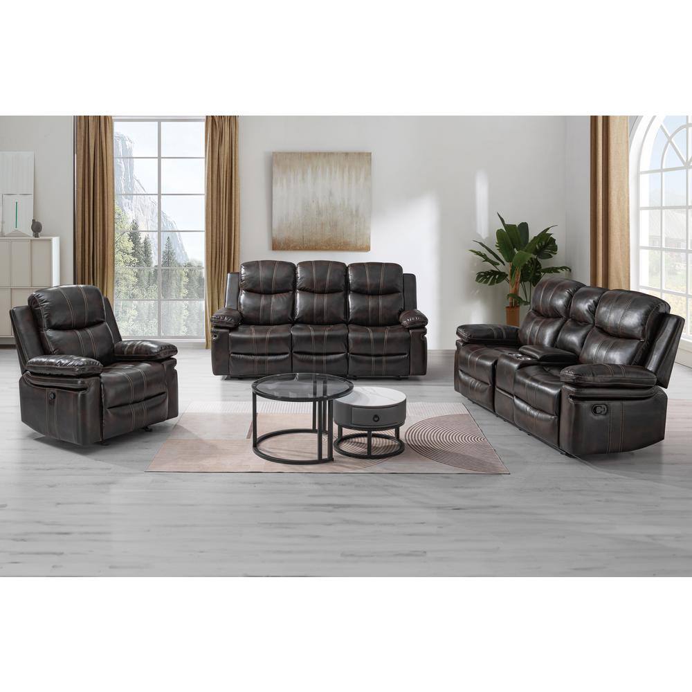 Alt View 4. New Classic Furniture - Kellen Glider Recliner-Brown - Brown.