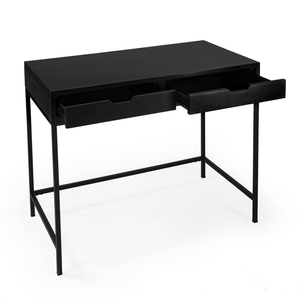 Alt View 2. Butler Specialty - Belka Desk with Drawers - Black.