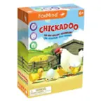 FoxMind Chickadoo Adventure! An Egg-Celent De-Origine! Une Aventure Hoplaparts Sunepasion An Chickadoo Tres Nertug! 6+ years. Warning: Small parts. Choking hazard - 3 years. Not for children under 15.
