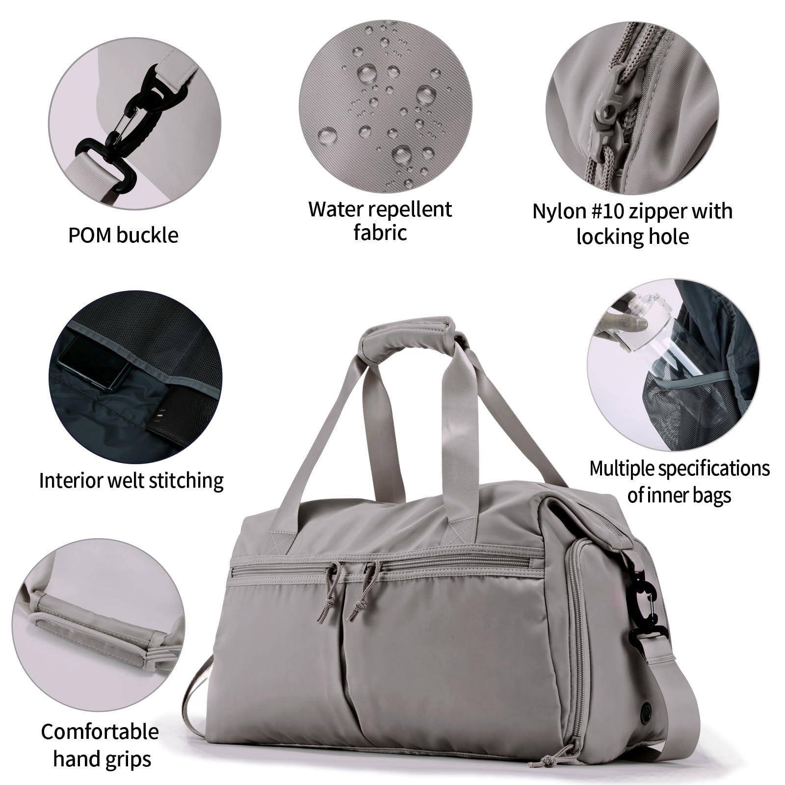 - POM buckle
- Water repellent fabric
- Nylon #10 zipper with locking hole
- Interior welt stitching
- Multiple specifications of inner bags
- Comfortable hand grips