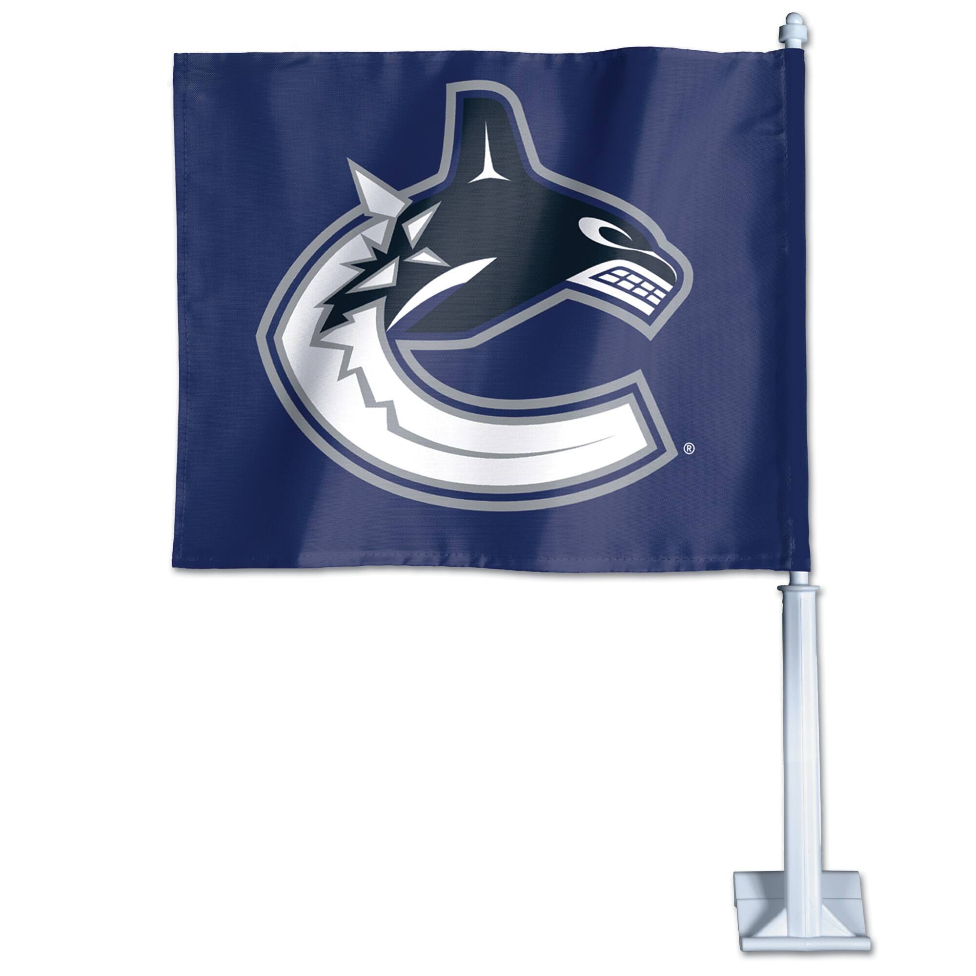 Alt View 1. WinCraft - Vancouver Canucks Double-Sided Car Flag - Multicolor.
