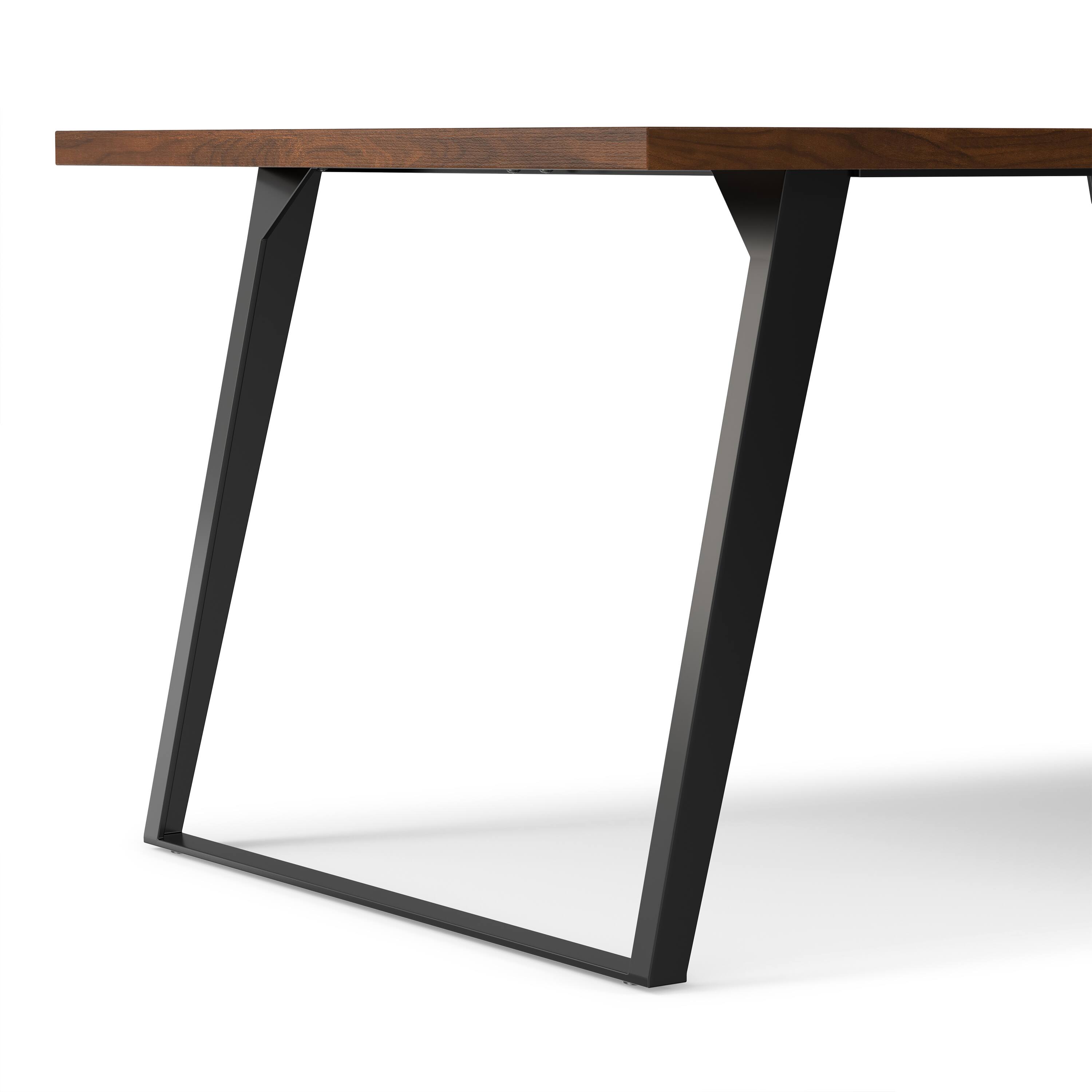 Alt View 5. Simpli Home - Lowry 66 inch x 40 inch Rectangle Modern Industrial Dining Table in Walnut Veneer - Walnut Veneer.
