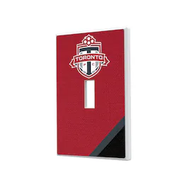 Keyscaper - Toronto FC Diagonal Stripe Design Single Toggle Lightswitch Plate - Multicolor