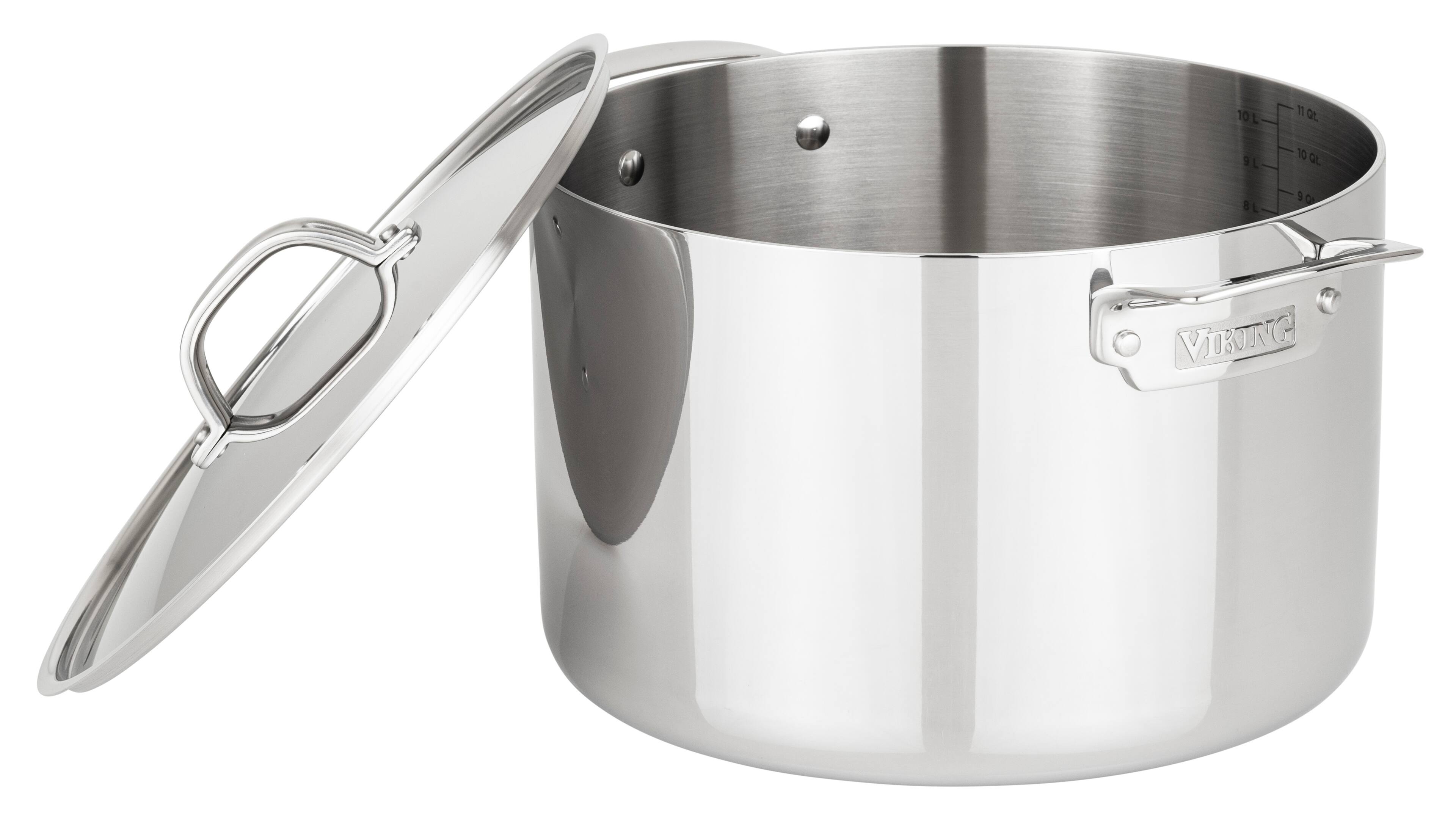 Alt View 11. Viking - 3 Ply 12 Qt. Stock Pot - Mirror.