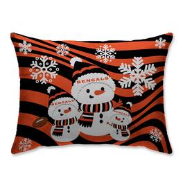 Pegasus - Cincinnati Bengals 20'' x 26'' Holiday Team Snowman Bed Pillow - Multicolor