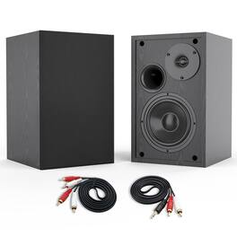 Cedar Assembly - Bookshelf Speakers With Deep Bass 5 0 Studio Monitor 2 0 Neared Field Audio 2 Rca Line Input Set Of -new Model - Default