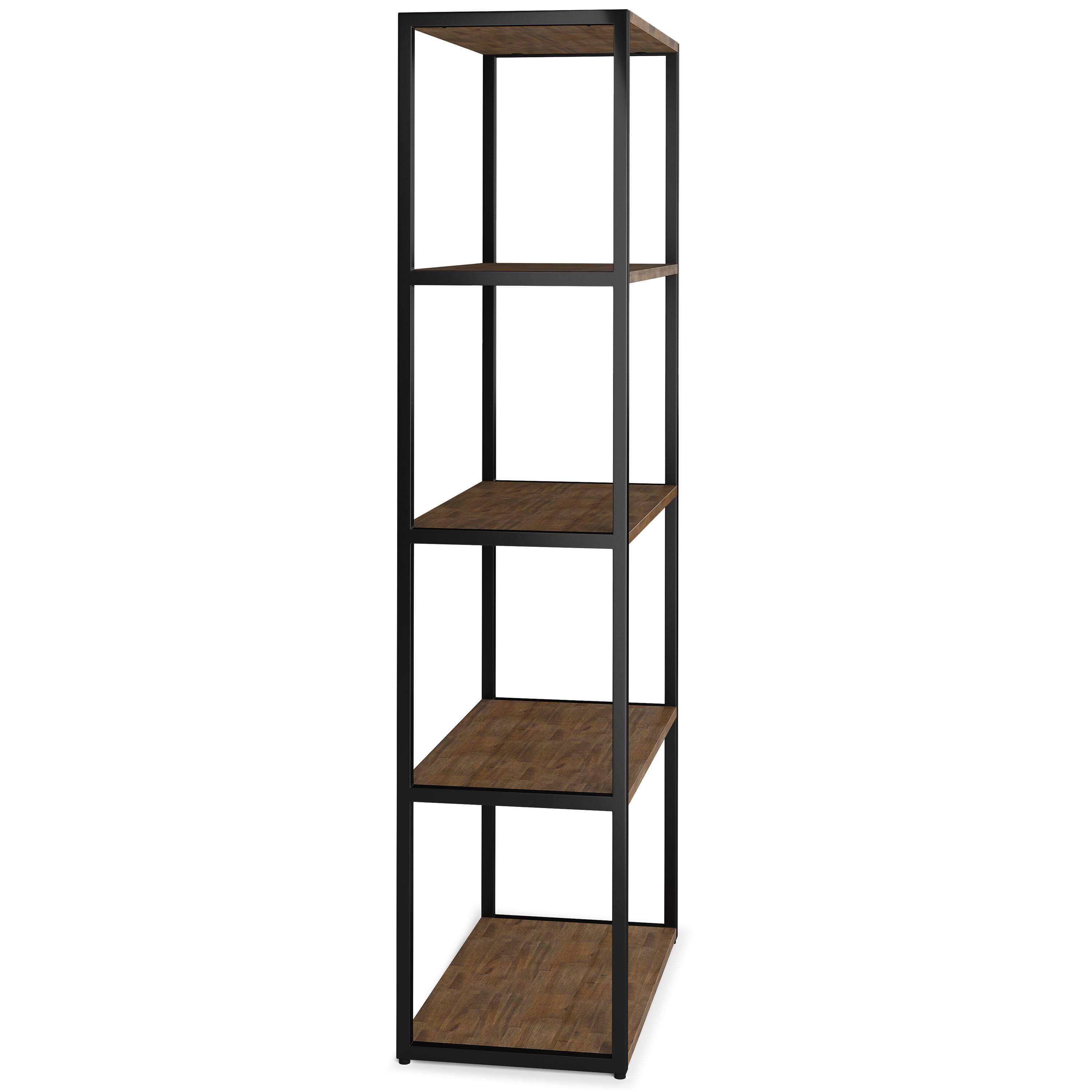 Alt View 1. Simpli Home - Ralston SOLID ACACIA WOOD 72 inch x 30 inch Modern Industrial Bookcase in Rustic Natural Aged Brown - Rustic Natural Aged Brown.