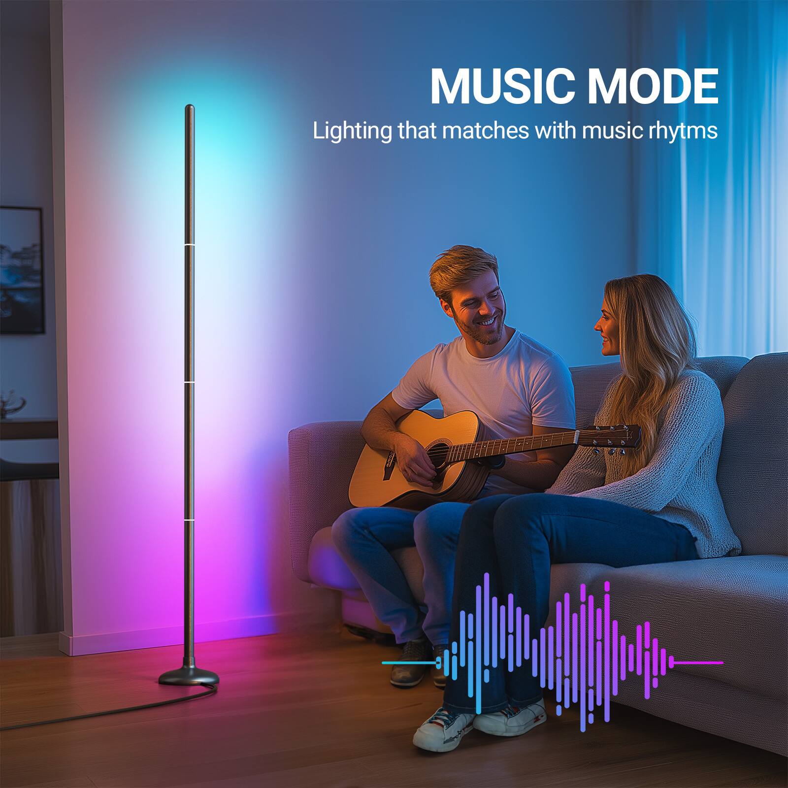 MUSIC MODE  
Lighting that matches with music rhythms