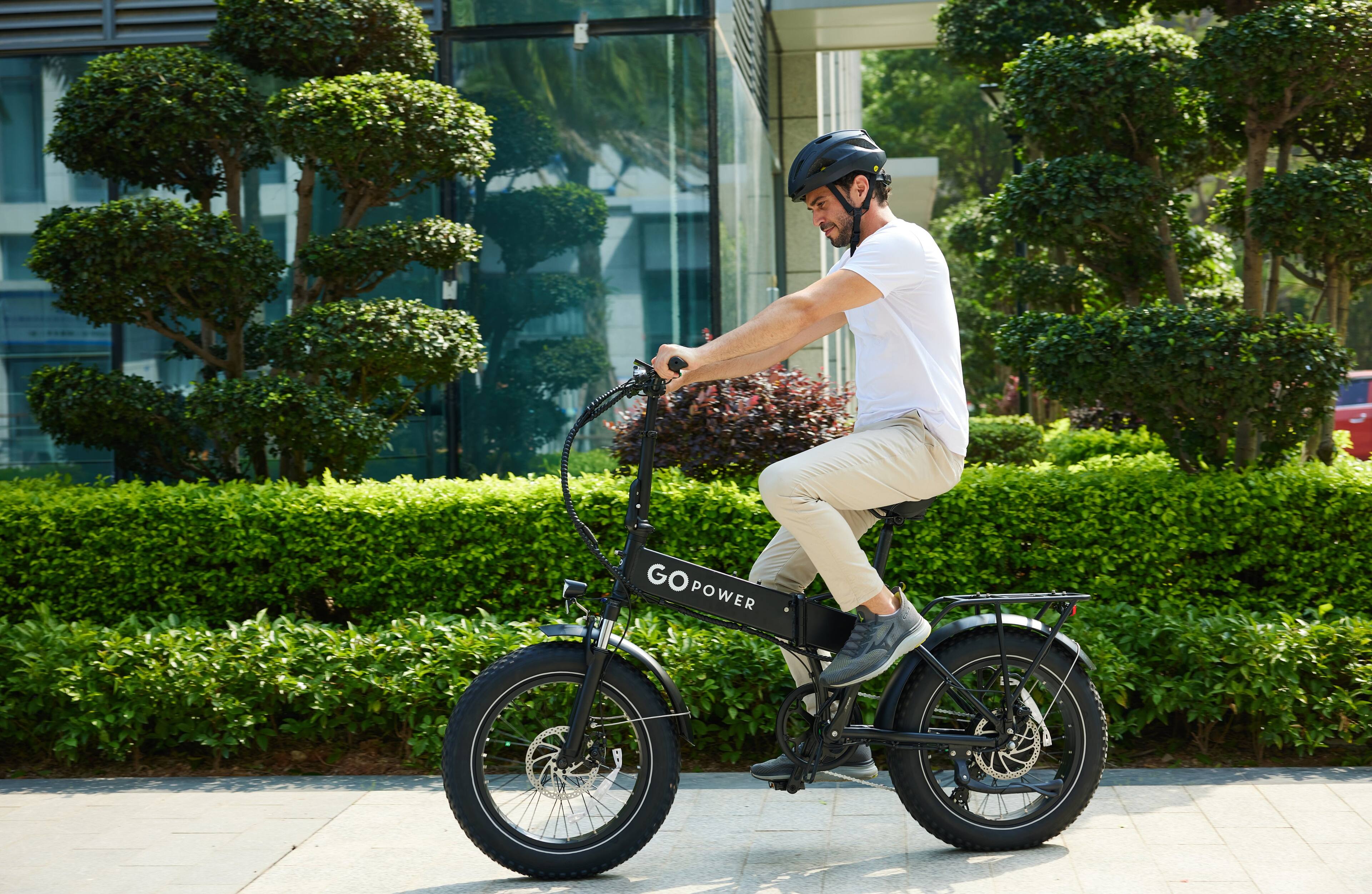 Alt View 9. GoPowerBike - GoPowerBike GoExpress V2 Folding Electric Bike 20mph Max Speed & 750W Motor | UL2849 Certified | Black - Black.