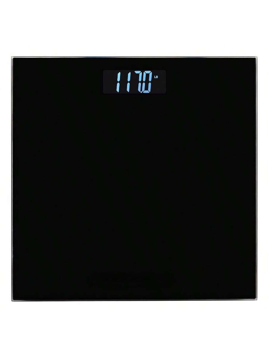 Front. Stamp n Camp - Digital scale tempered glass platform, Advanced Technology, Easy to Clean, User-Friendly, with Auto-On/Auto-Off - Black.