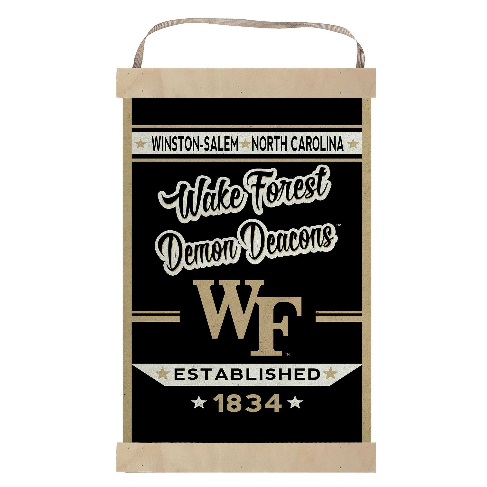 Jardine Wake Forest Demon Deacons Faux Rust Banner Sign Black 4966554 ...