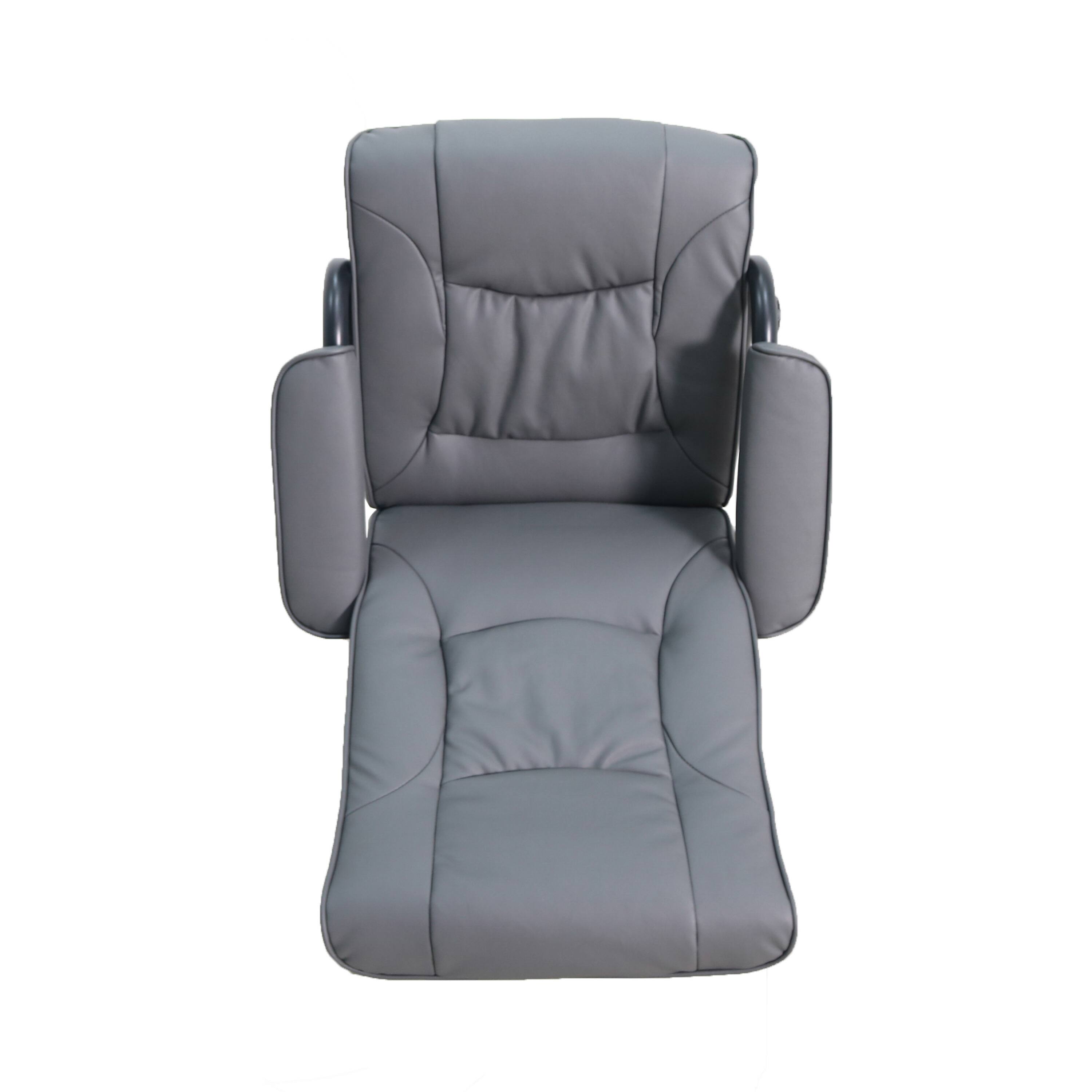 Alt View 10. Emma + Oliver - Contemporary Multi-Position Recliner & Ottoman w/ Wrapped Base - Gray.
