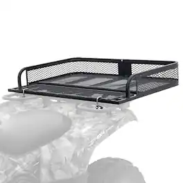 Titan Ramps - Universal ATV/UTV Steel Rear Cargo Basket Rack, Up to 100 lb - Black