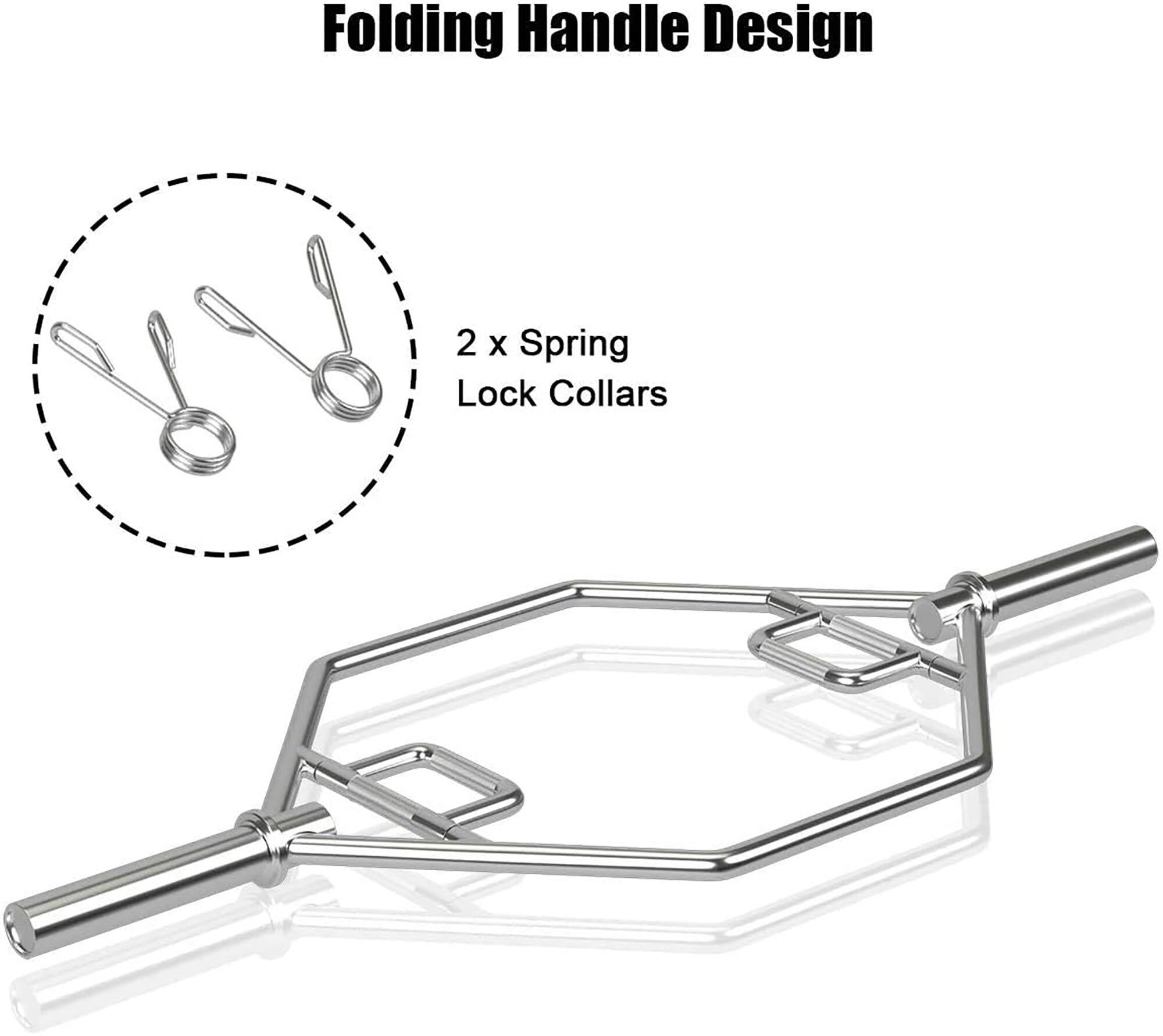 Folding Handle Design: 2 x Spring Lock Collars
