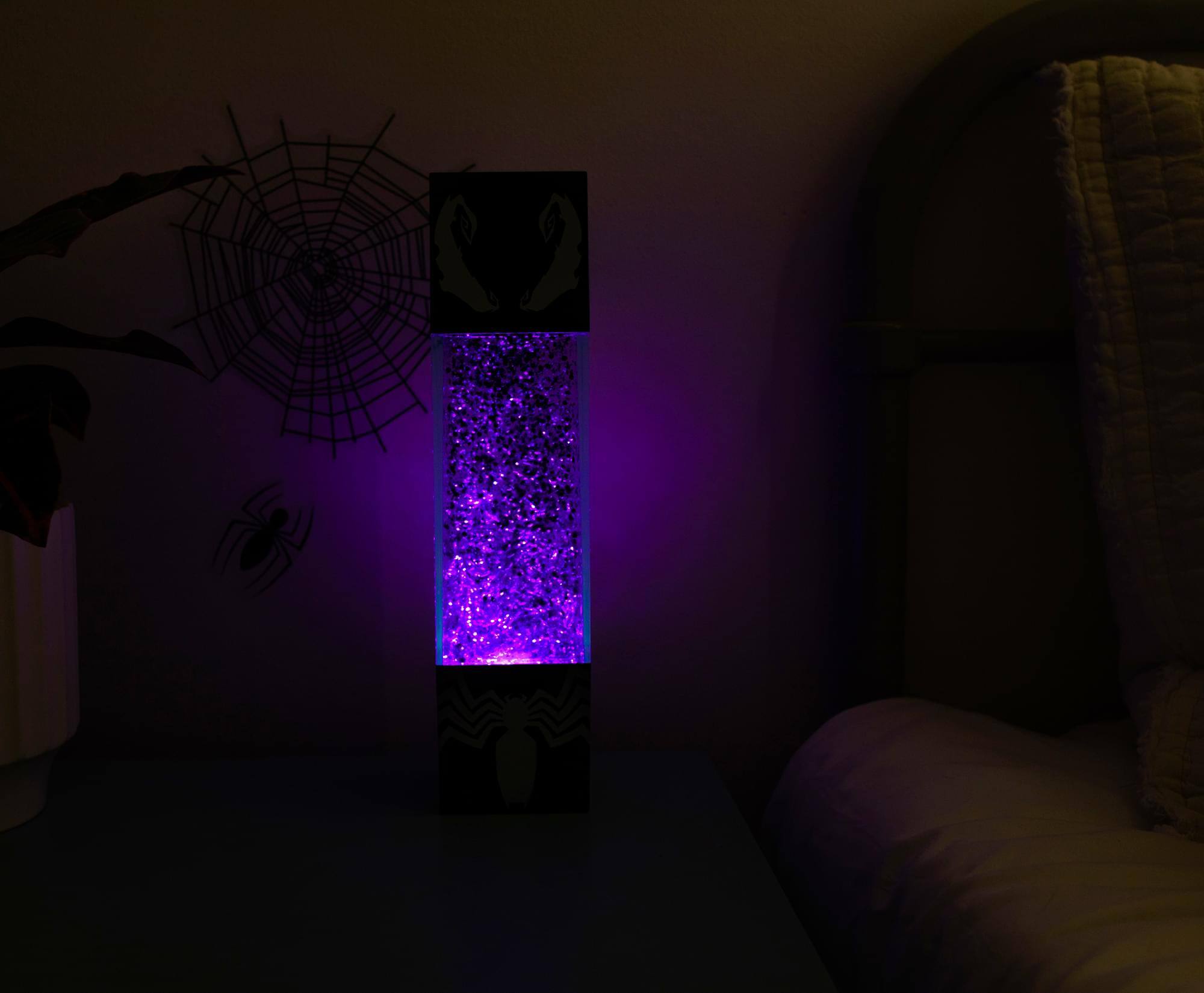 Alt View 4. Ukonic - Marvel Spider-Man Venom Glitter Motion Lamp | 13 Inches Tall - Purple.