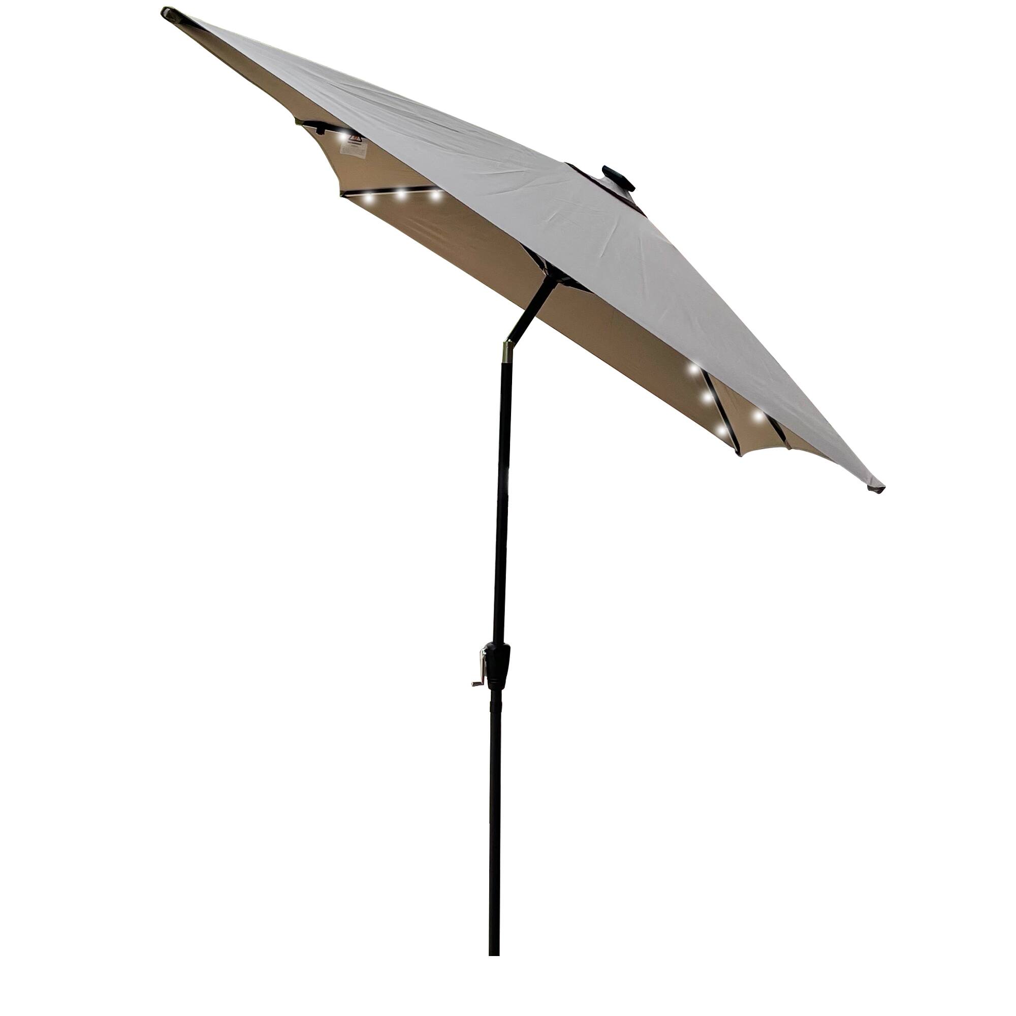 Alt View 2. Loheer - Loheer 10x6.5ft Rectangular Patio Umbrella Solar LED Lighted Outdoor Shade with Crank Tilt for Pool.