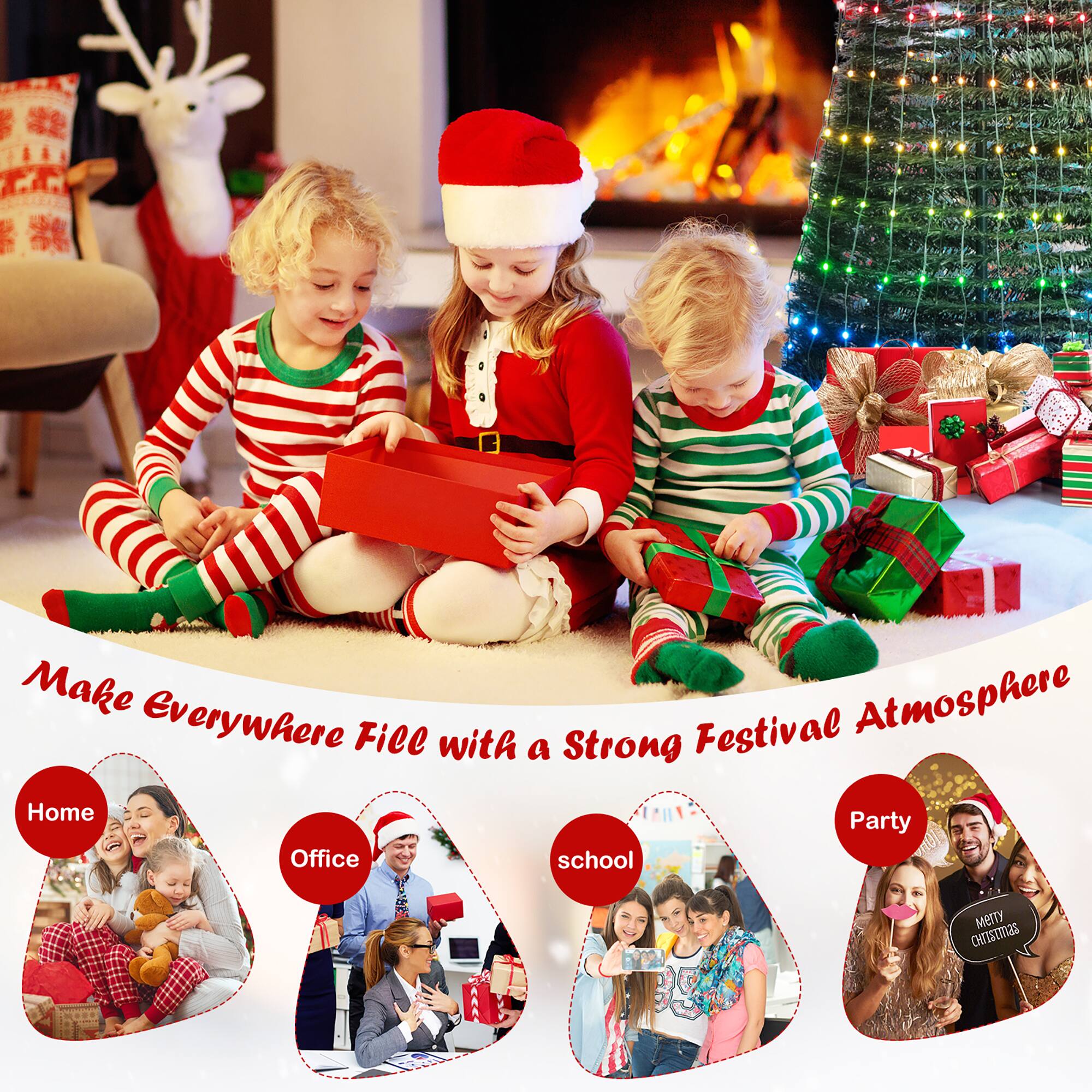 Make Atmosphere Everywhere File with a Strong Festival Home Party Office School Christmas