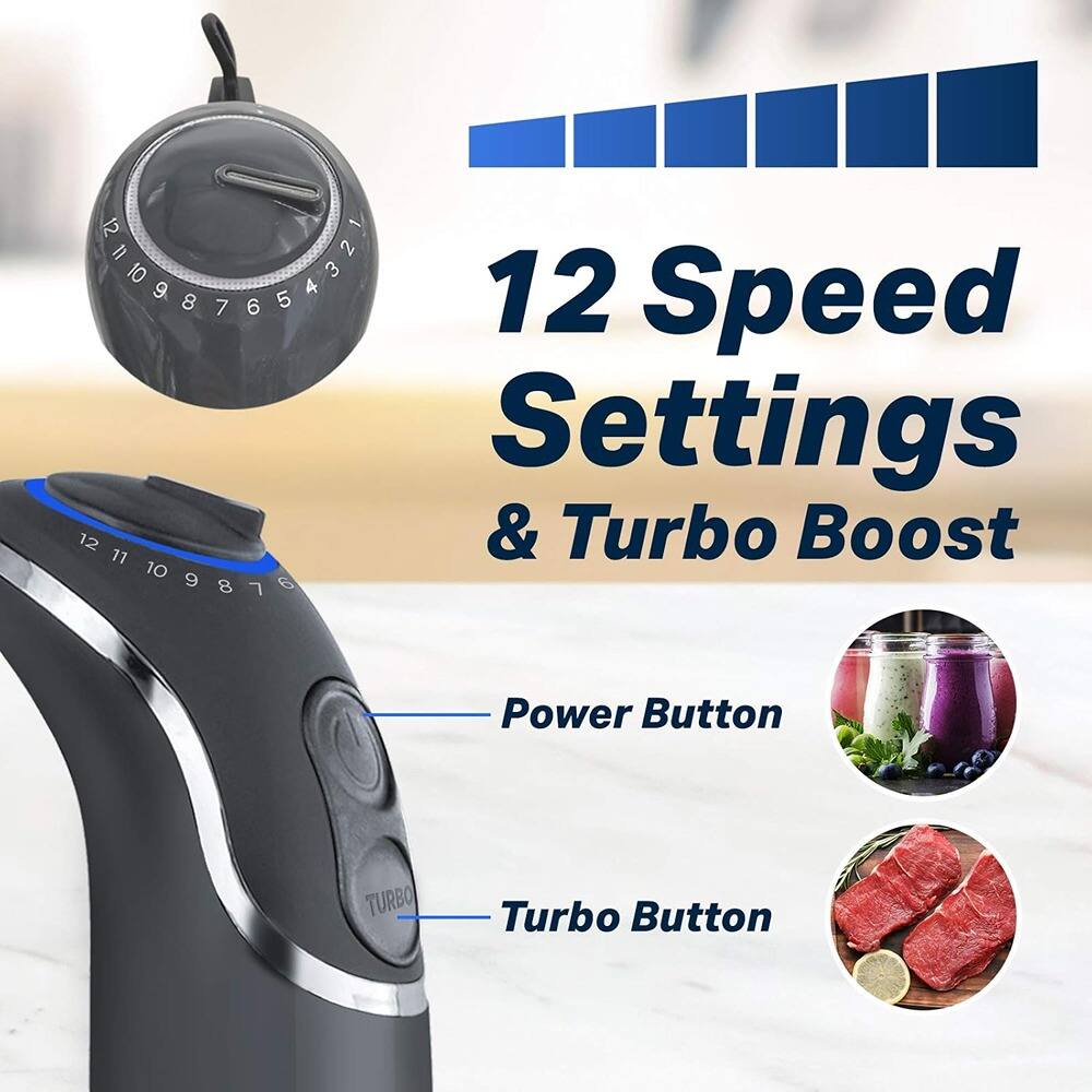 12 Speed Settings & Turbo Boost

Power Button

Turbo Button