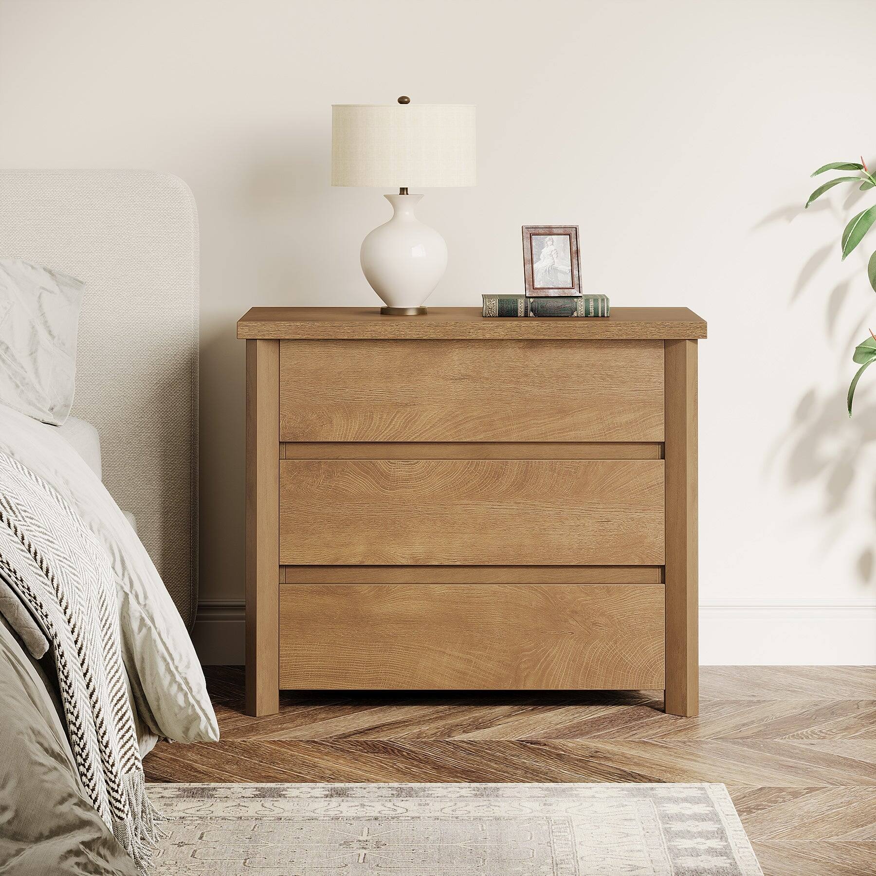 Tribesigns Farmhouse End Table with Engineered Wood Construction and ...