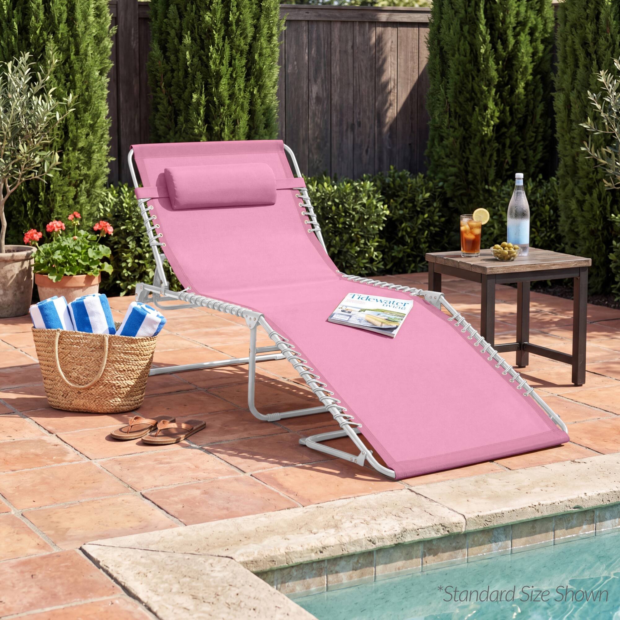 Best Choice Products Extra Wide Patio Chaise Lounge Chair, Portable ...