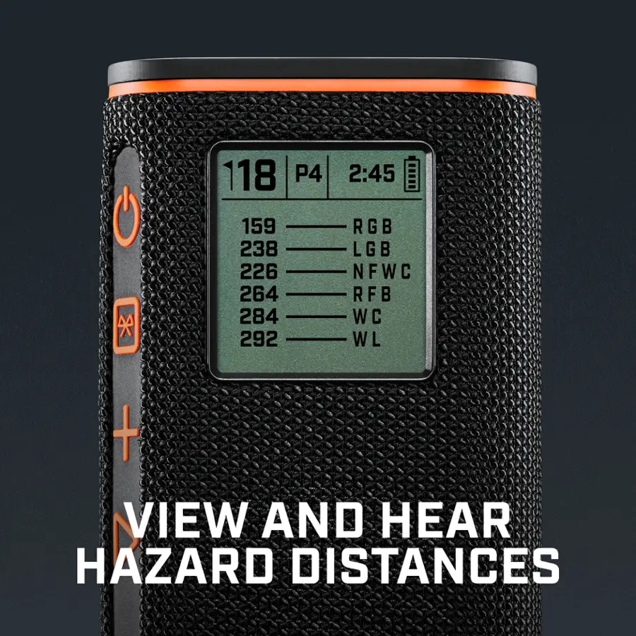 The text on the image reads: "118 P4 2:45 x 159 238 226 264 284 292 RGB LGB NFWC RFB WC WL + VIEW AND HEAR HAZARD DISTANCES." This text is a combination of various numbers, letters, and phrases, which are likely related to the features and specifications of the device. The phrase "View and Hear Hazard Distances" suggests that the device is designed to help users monitor and assess potential hazards in their surroundings.