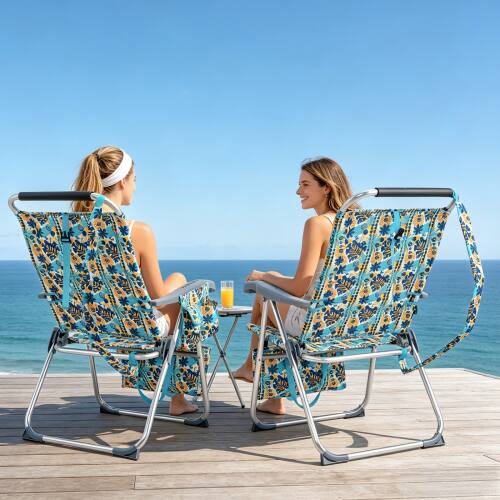 Alt View 7. Winado - Folding Backpack Beach Chair with Adjustable Backrest, Detachable Storage Bag, Side Pocket for Outdoor Beach Camping - Hot Summer.