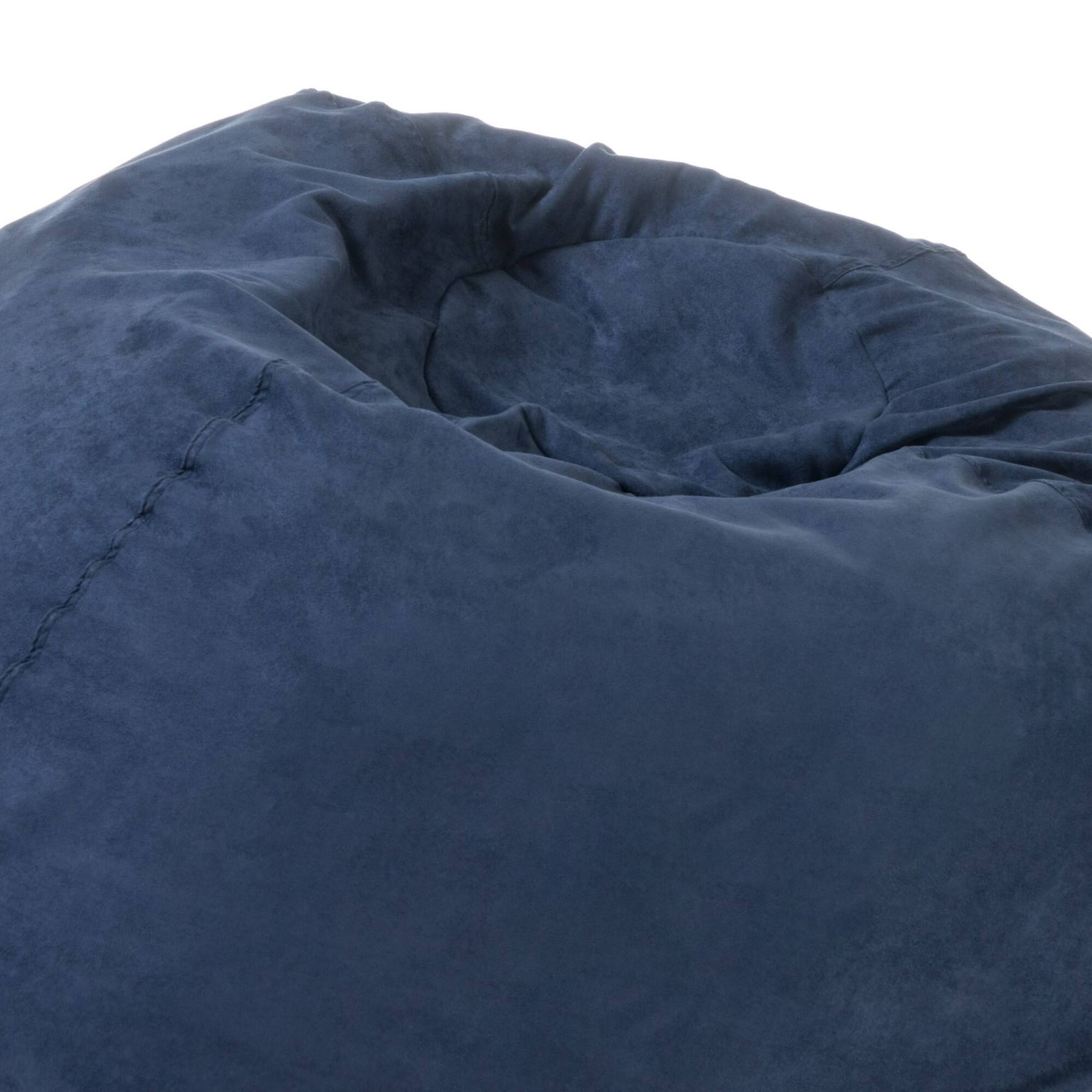 Alt View 1. GOODSILO - Spacious High-Density Shredded Foam Bean Bag Chair with Removable Soft Cover for Ultimate Relaxation - Blue Solid.