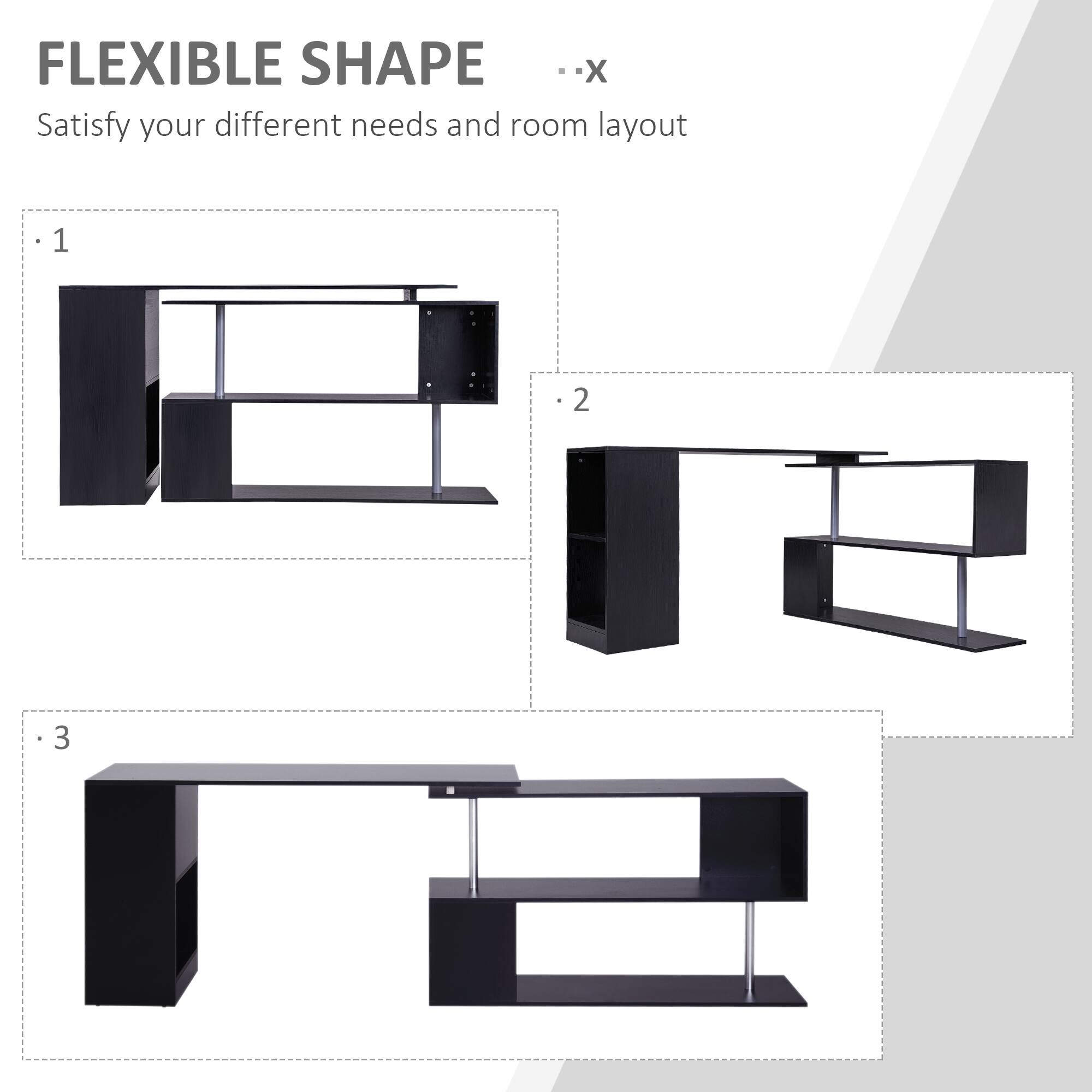 FLEXIBLE SHAPE  
Satisfy your different needs and room layout

1  
2  
3