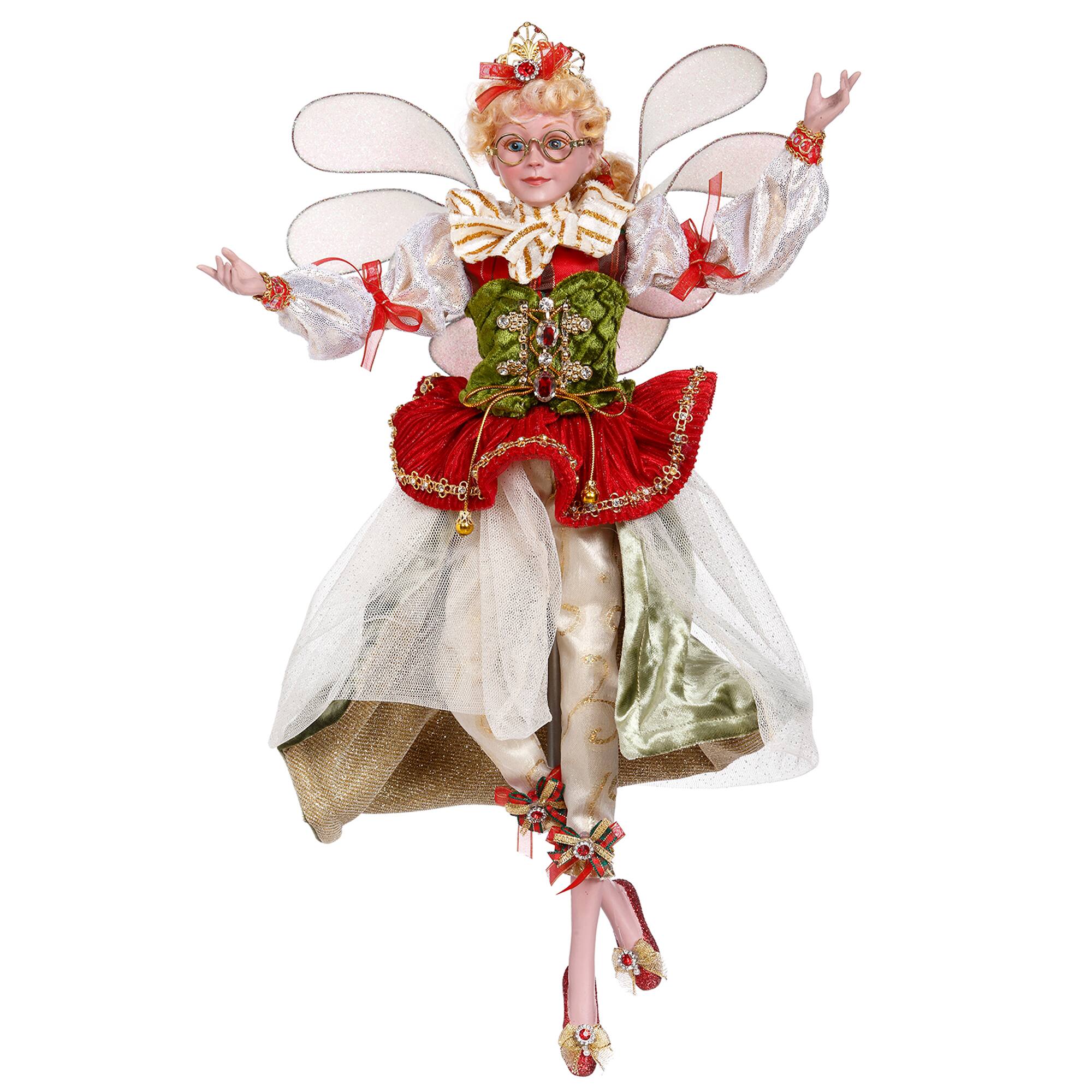 Front. Mark Roberts - Mark Roberts Bow Maker Christmas Fairy, Medium 18" #51-05834 - Green.