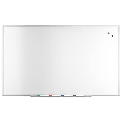 Front. TRU RED - TRU RED™ Magnetic Steel Dry Erase Board, Satin Frame, 5' x 3' (TR61176) - Satin Frame.