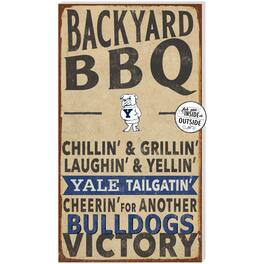 Jardine - Yale Bulldogs 11" x 20" Indoor/Outdoor BBQ Sign - Brown