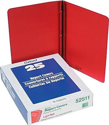 Oxford 25 Report Covers  
Covers Rapports  
Couvertures de Rapports  
Cubiertas de Reportes  

ESSELTE 52511  
Report Covers and Border Panel Each  
Light Red  

Report Covers  
Light Red
