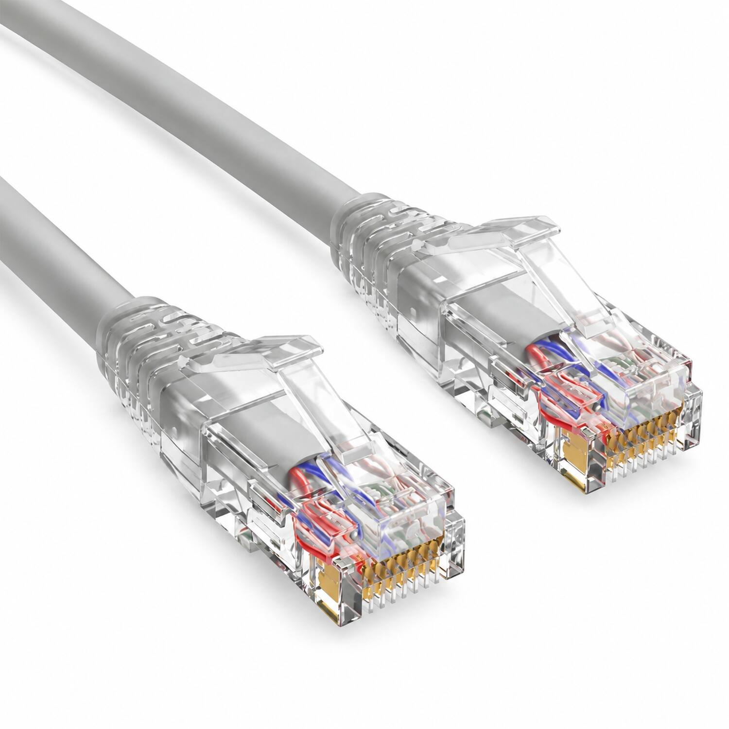 Front. Sanoxy - SANOXY Cables and Adapters; 2ft Cat6 550 MHz UTP Ethernet Network Patch Cable with Clear Snagless Boot, Gray - Gray.