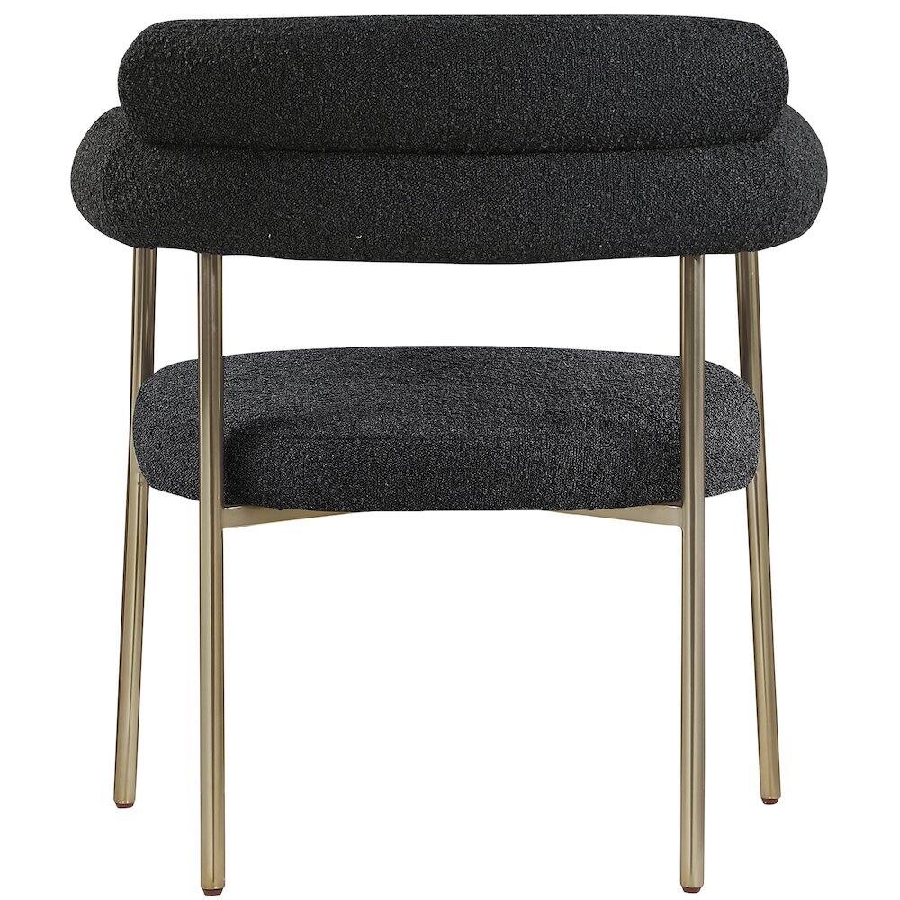 Alt View 1. Meridian Furniture - Blake Black Boucle Fabric Dining Chair, Set of 2 - Black.